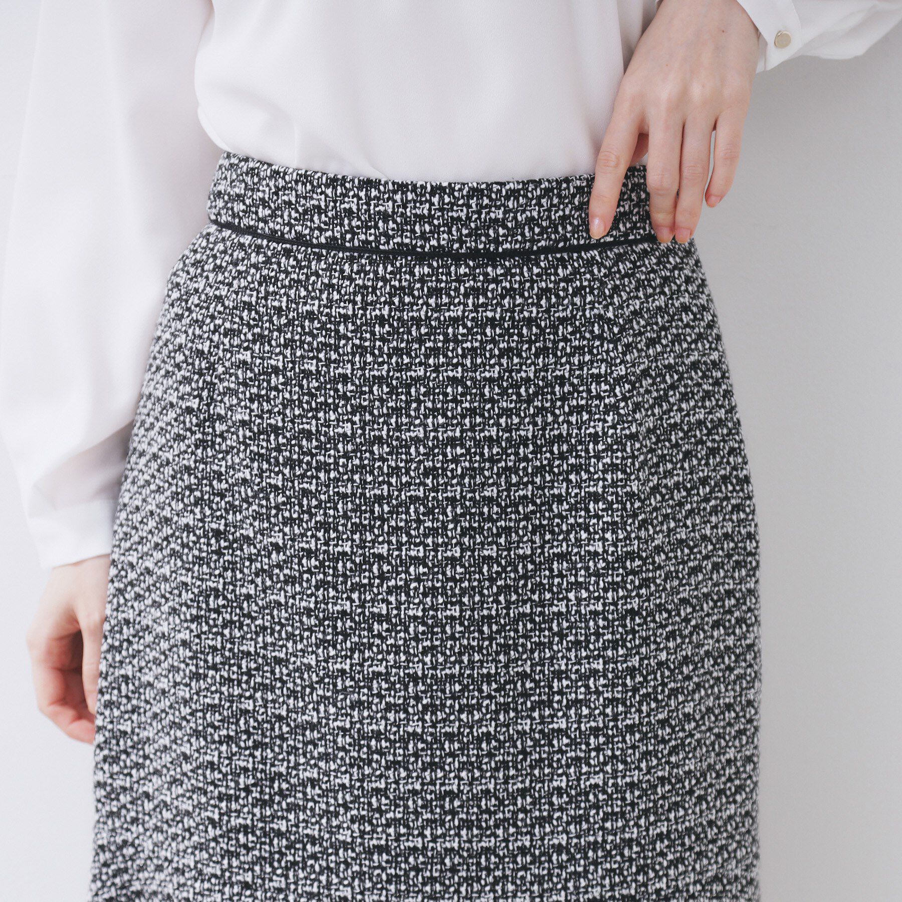 index「《通勤/セットアップ可》フレアツイードスカート【洗濯機OK】」|スカート|