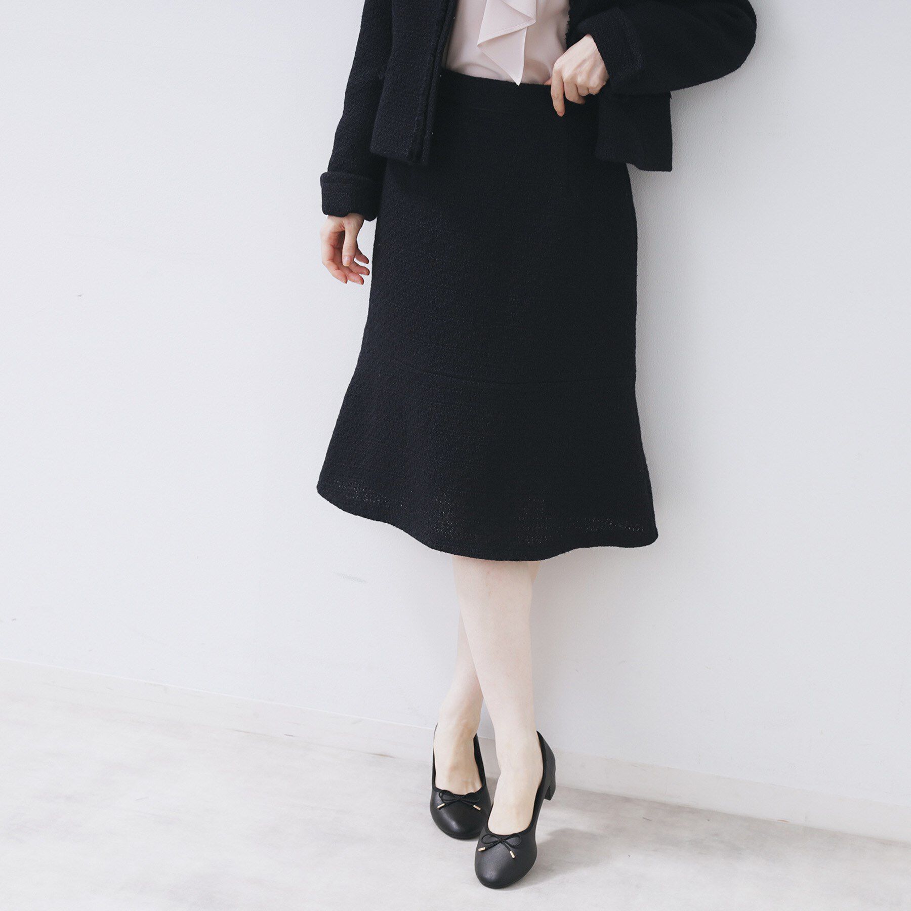 index「《通勤/セットアップ可》フレアツイードスカート【洗濯機OK】」|スカート|