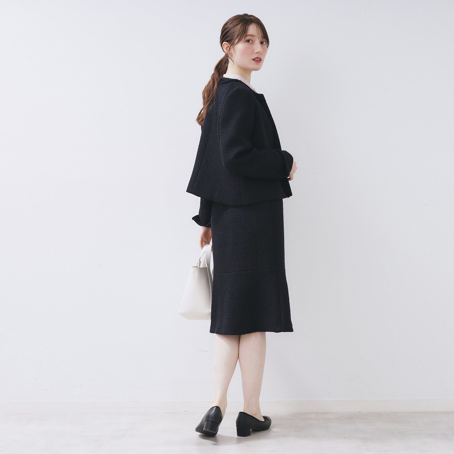 index「《通勤/セットアップ可》フレアツイードスカート【洗濯機OK】」|スカート|