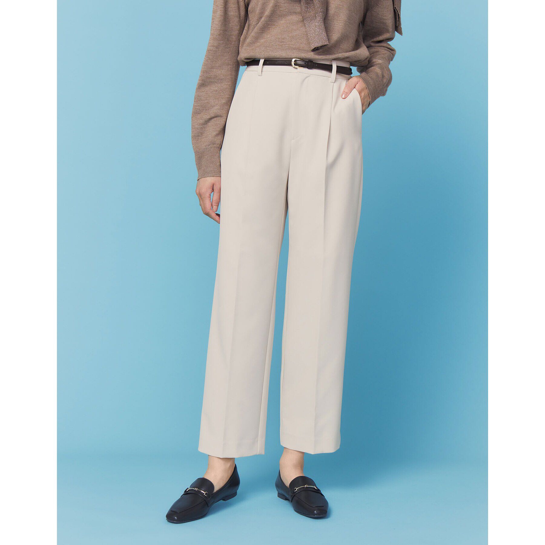 OPAQUE.CLIP「《通勤/セットアップ対応》ワイドパンツ/ダブルクロス【洗濯機洗い可】」|その他|