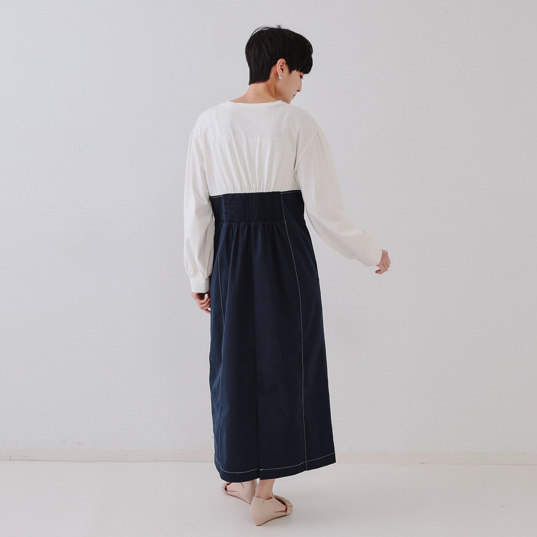 OPAQUE.CLIP「ビスチェドッキングワンピース【洗濯機洗い可】」|ワンピース|