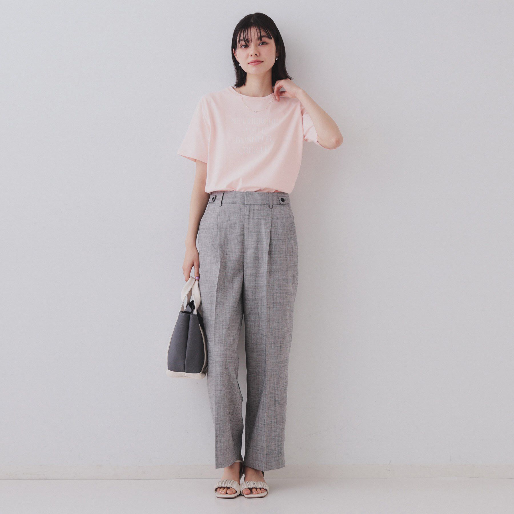 OPAQUE.CLIP「アソートロゴTシャツ【洗濯機洗い可】」|Tシャツ・カットソー|