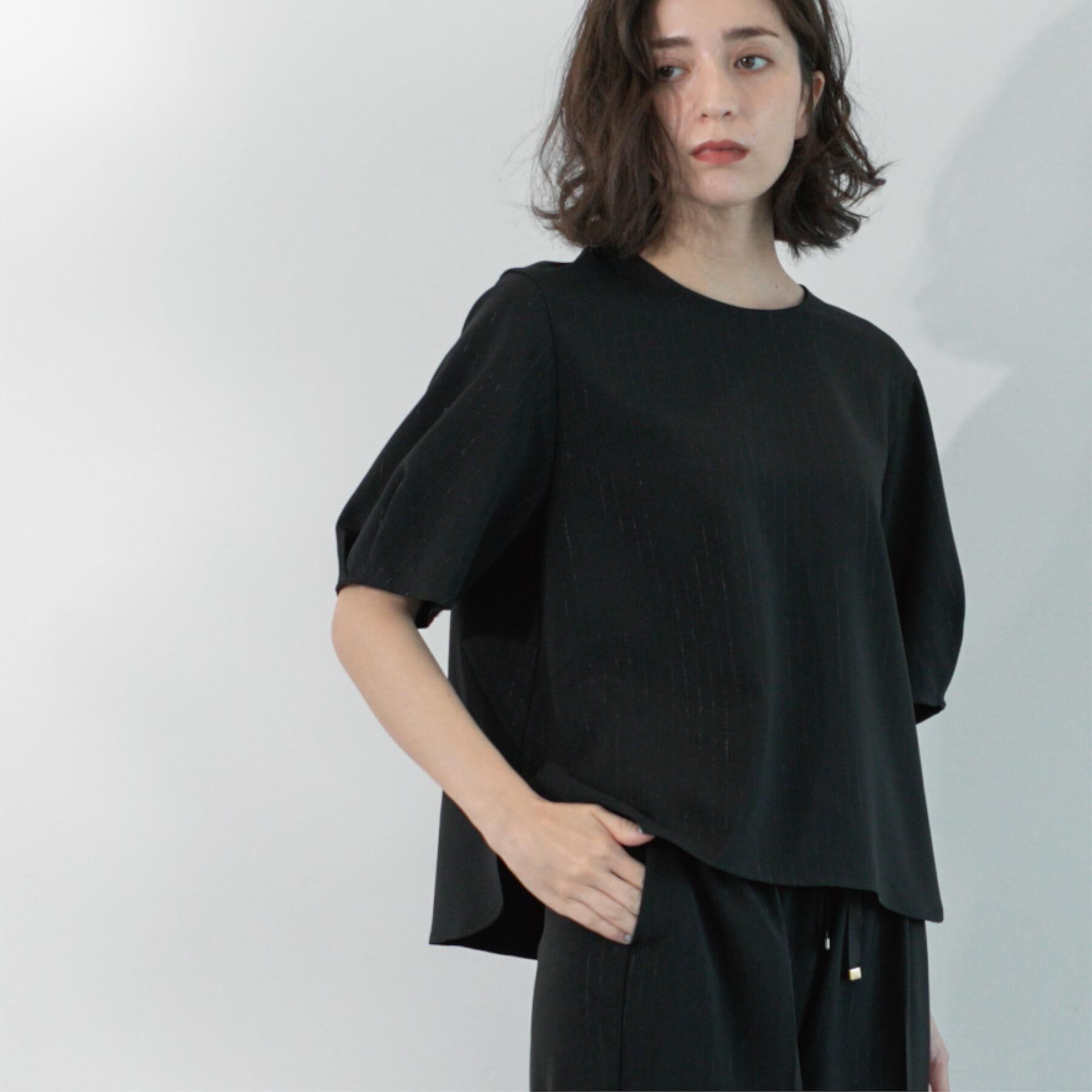 OPAQUE.CLIP「ラメストライプタックスリーブブラウス/セットアップ可【洗濯機洗い可/防シワ/吸水速乾】」|シャツ・ブラウス|