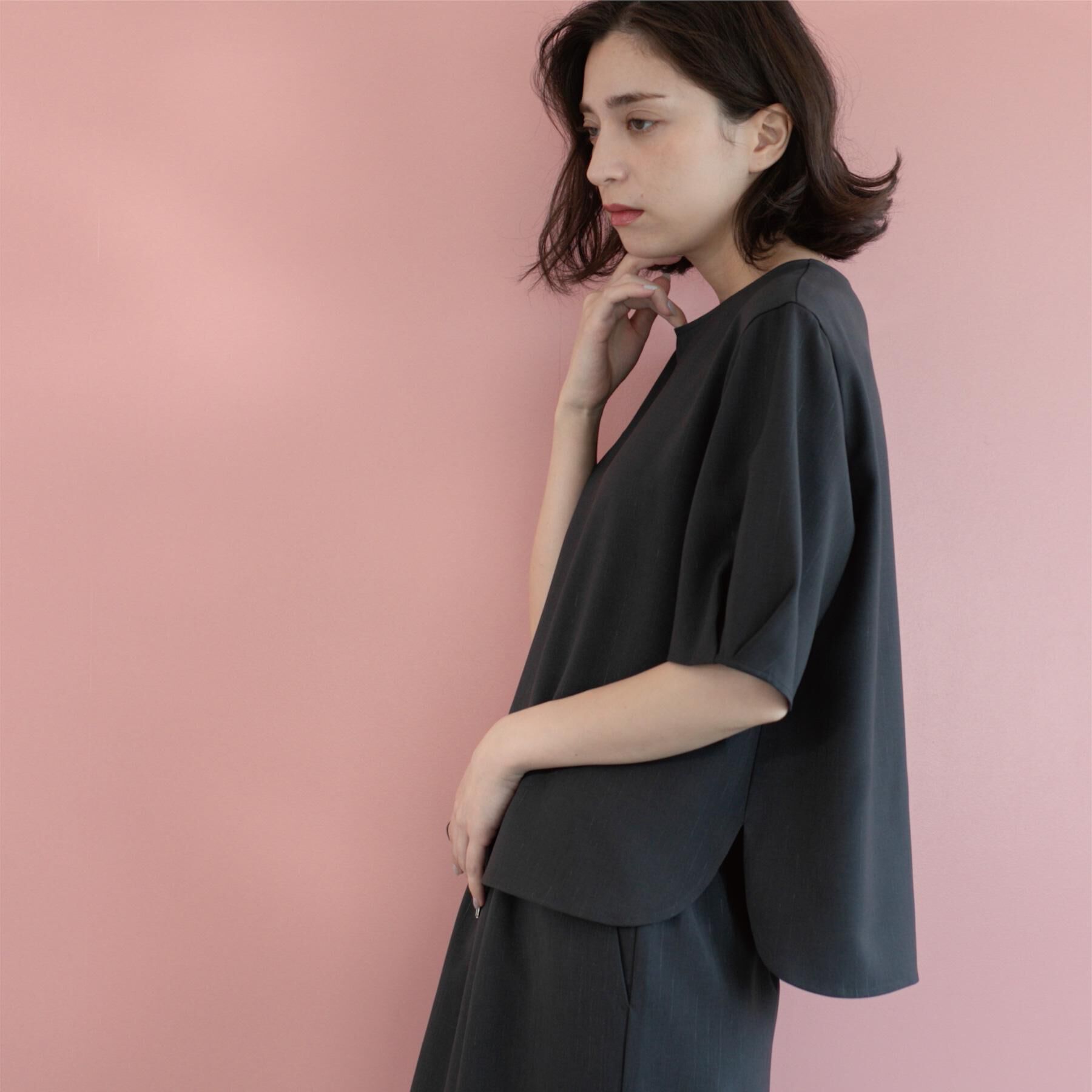 OPAQUE.CLIP「ラメストライプタックスリーブブラウス/セットアップ可【洗濯機洗い可/防シワ/吸水速乾】」|シャツ・ブラウス|