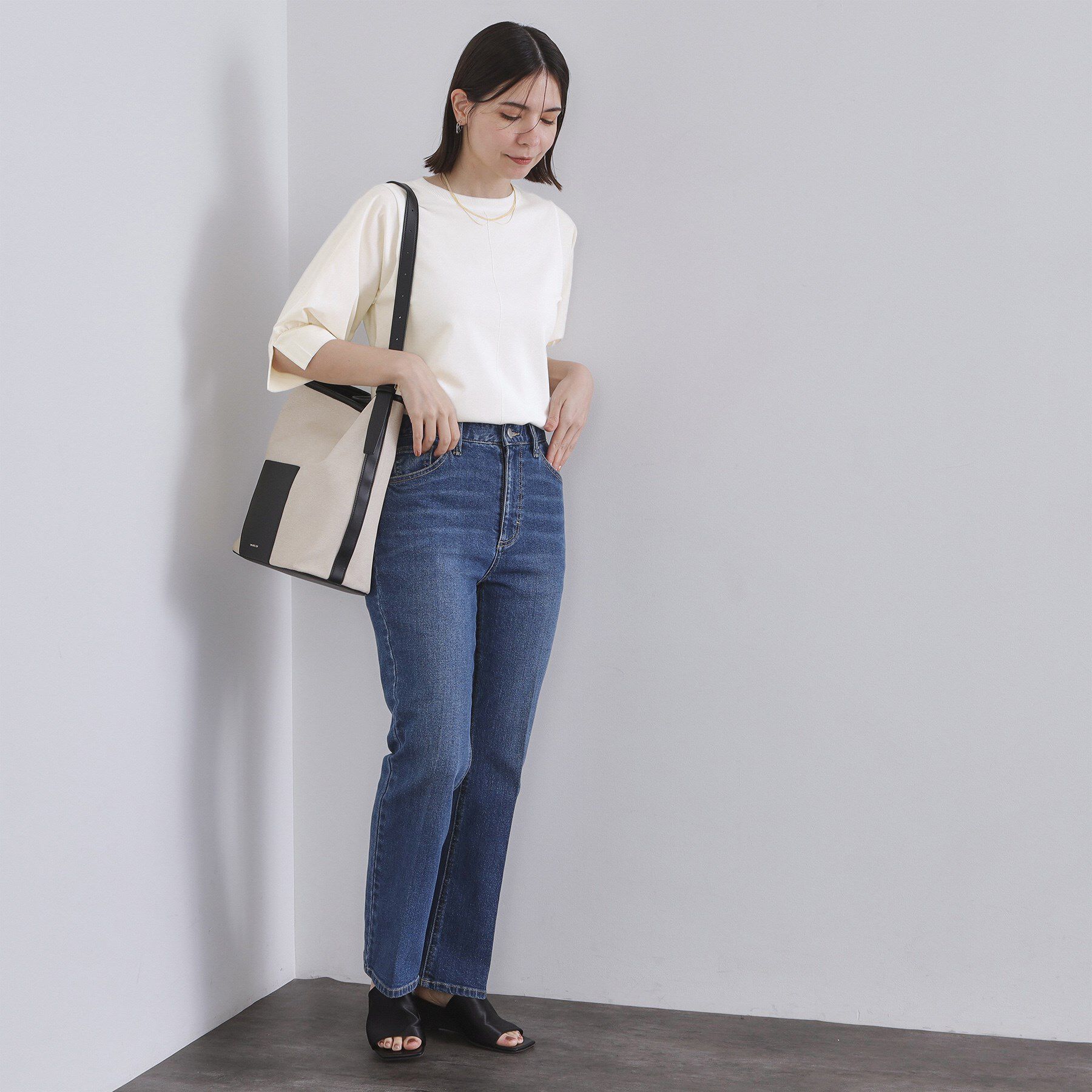 OPAQUE.CLIP「ドッキングスリーブニット【洗濯機洗い可/抗ピル】」|ニット・セーター|