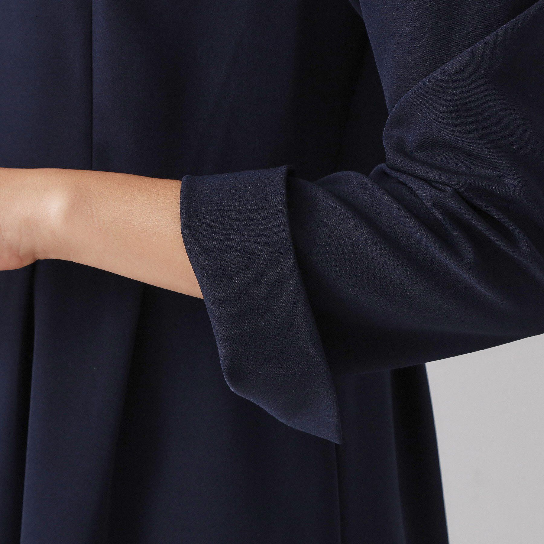 OPAQUE.CLIP「《通勤対応》フィットアンドフレアワンピースダブルクロス【洗濯機OK】」|ワンピース|