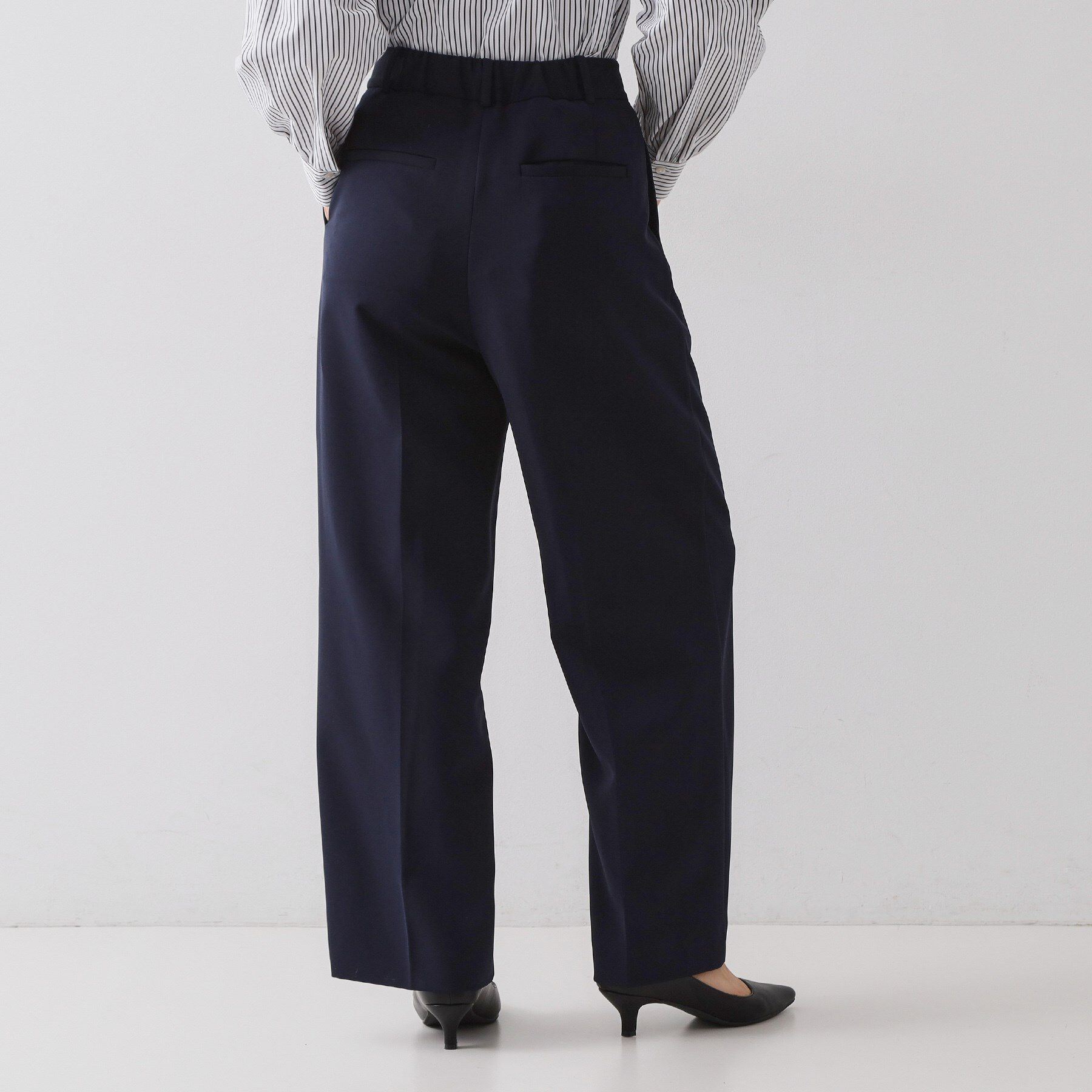 OPAQUE.CLIP「《通勤セットアップ対応》 ワイドパンツダブルクロス【洗濯機OK】」|その他|