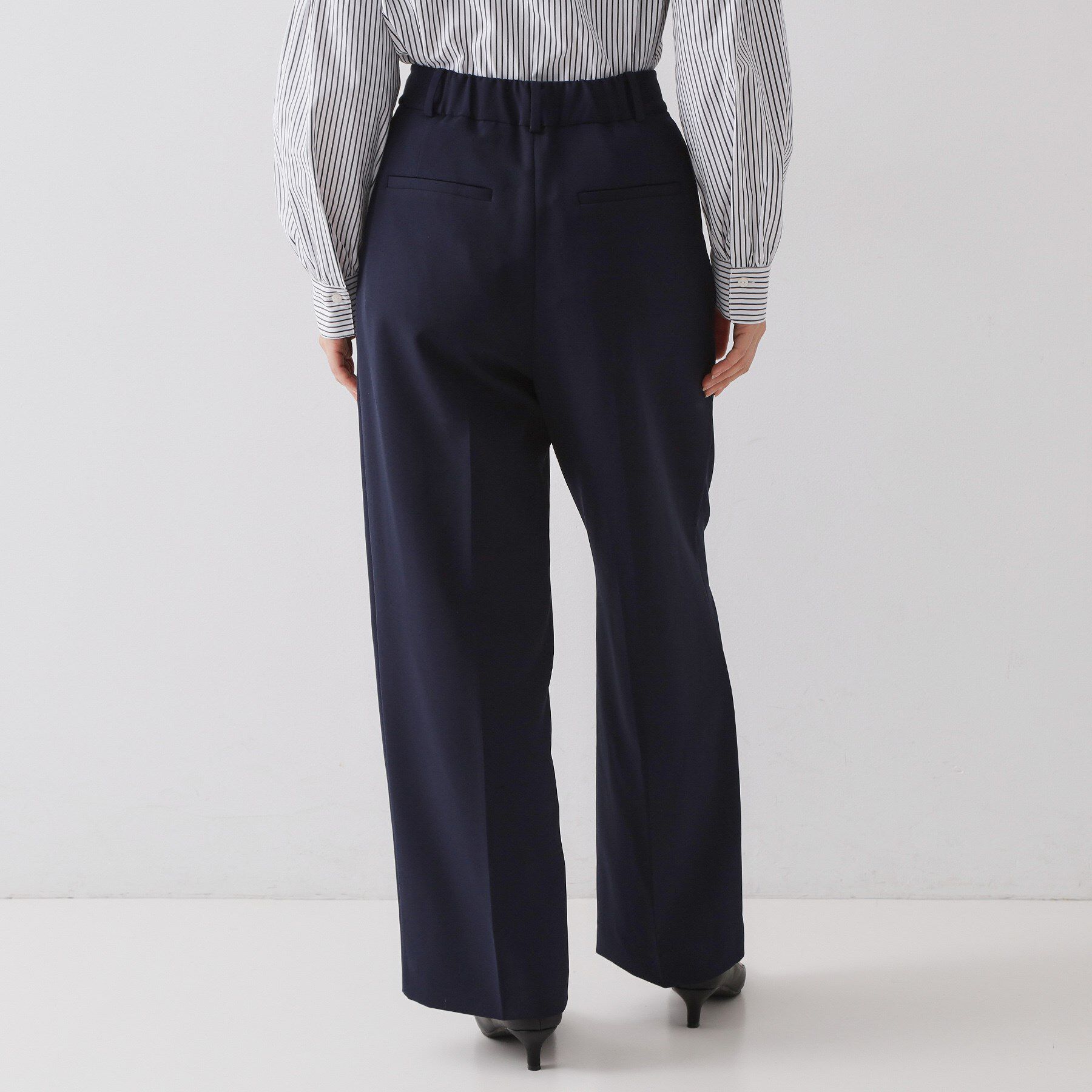 OPAQUE.CLIP「《通勤セットアップ対応》 ワイドパンツダブルクロス【洗濯機OK】」|その他|