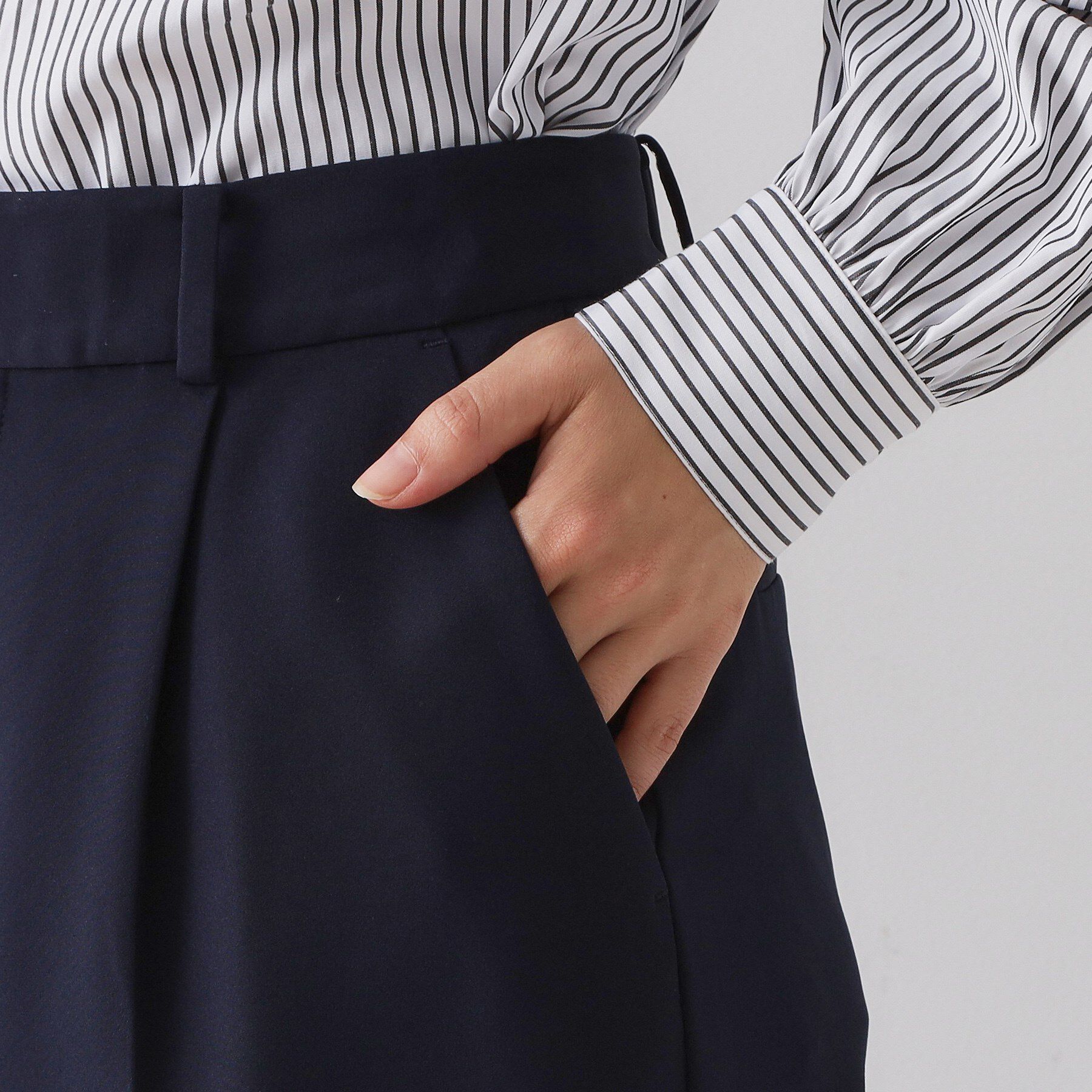 OPAQUE.CLIP「《通勤セットアップ対応》 ワイドパンツダブルクロス【洗濯機OK】」|その他|