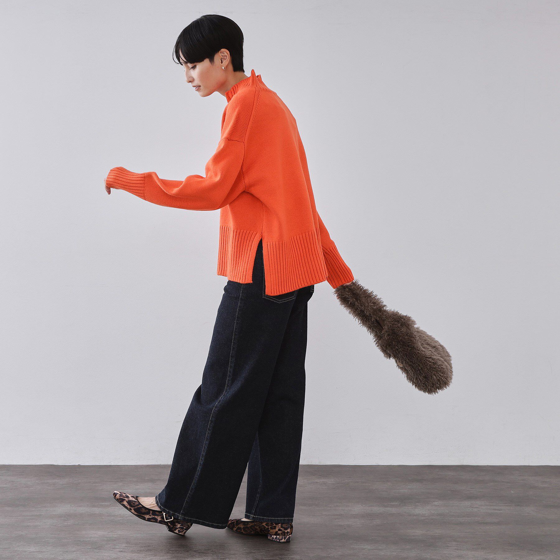 OPAQUE.CLIP「ハーフジップミドルゲージニット【洗濯機OK】」|ニット・セーター|