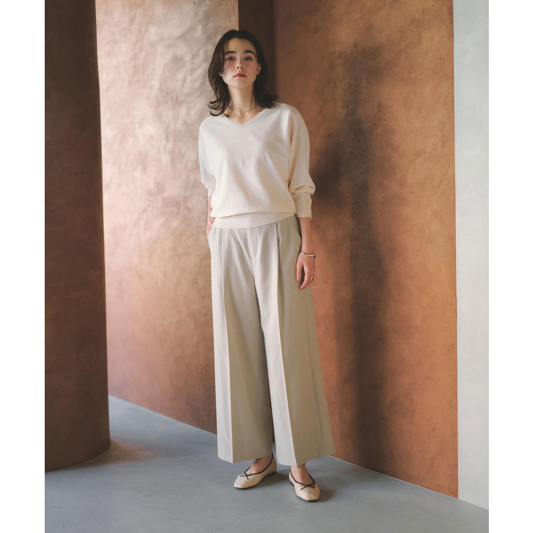 OPAQUE.CLIP「【低反発】フラットバレエシューズ」|パンプス|