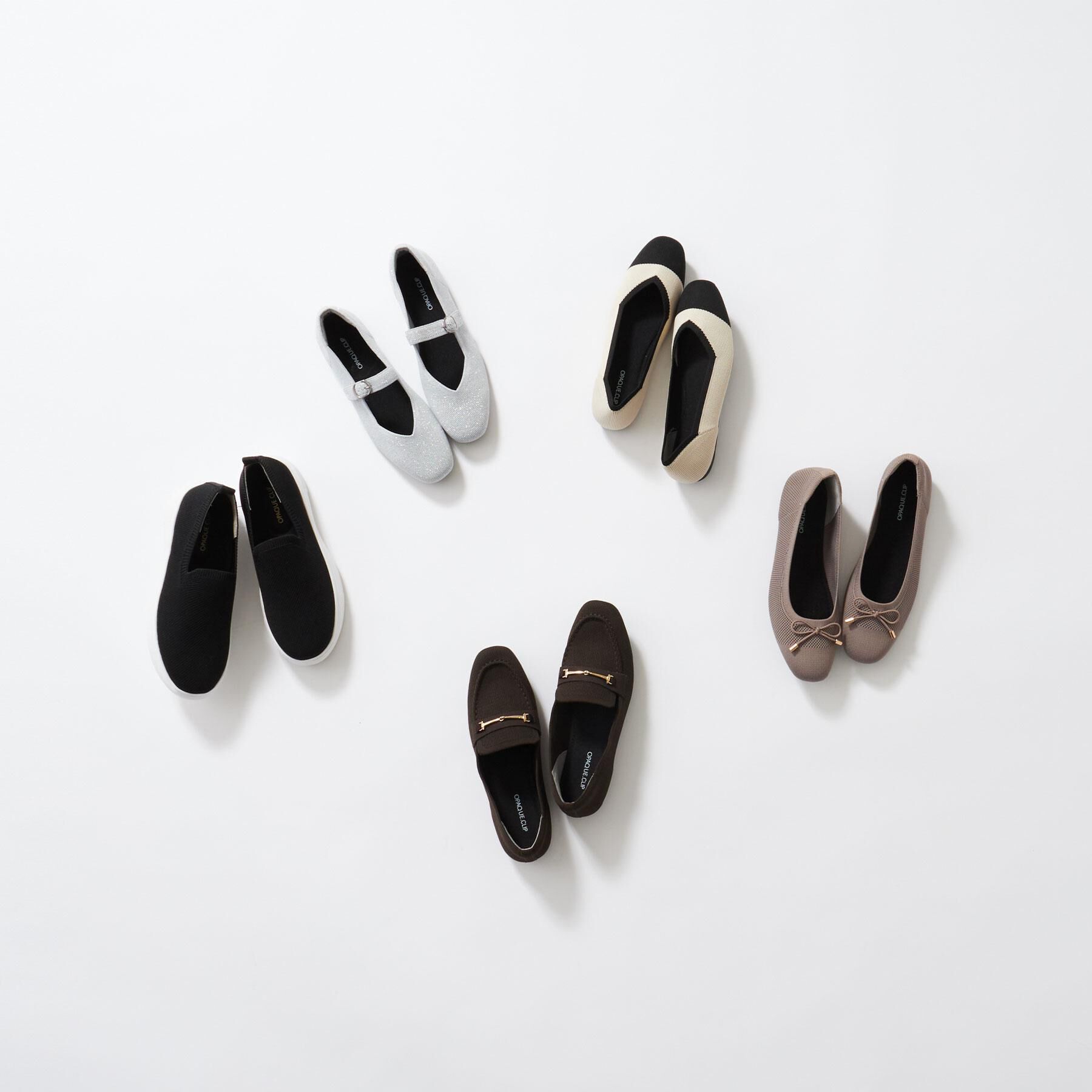 OPAQUE.CLIP「【抗菌防臭／軽量／マシンウォッシャブル】スクエアトゥメッシュニットバレエシューズ」|その他|