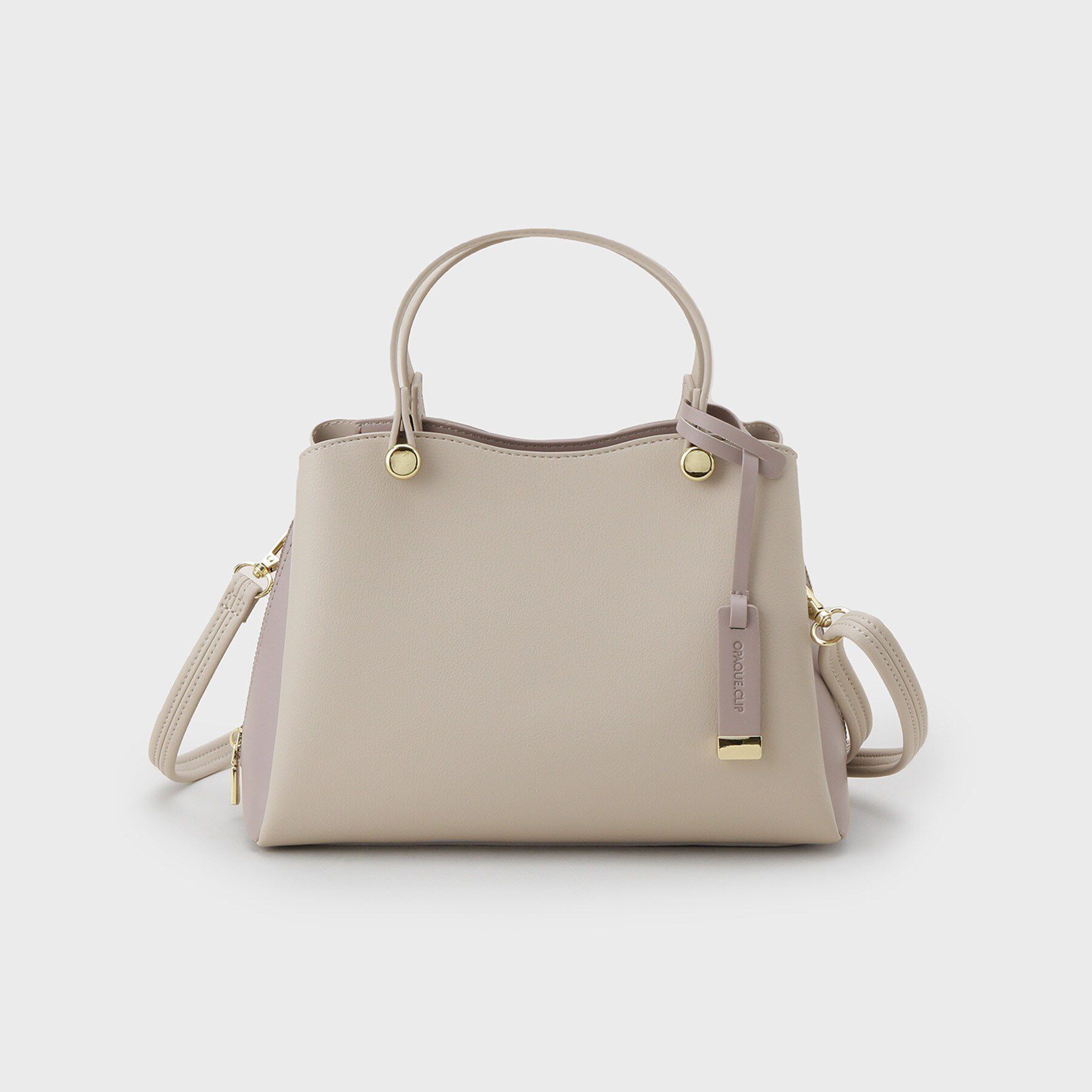 OPAQUE.CLIP「【2WAY】バイカラーミドルボストンバッグ」|ショルダー・メッセンジャー|