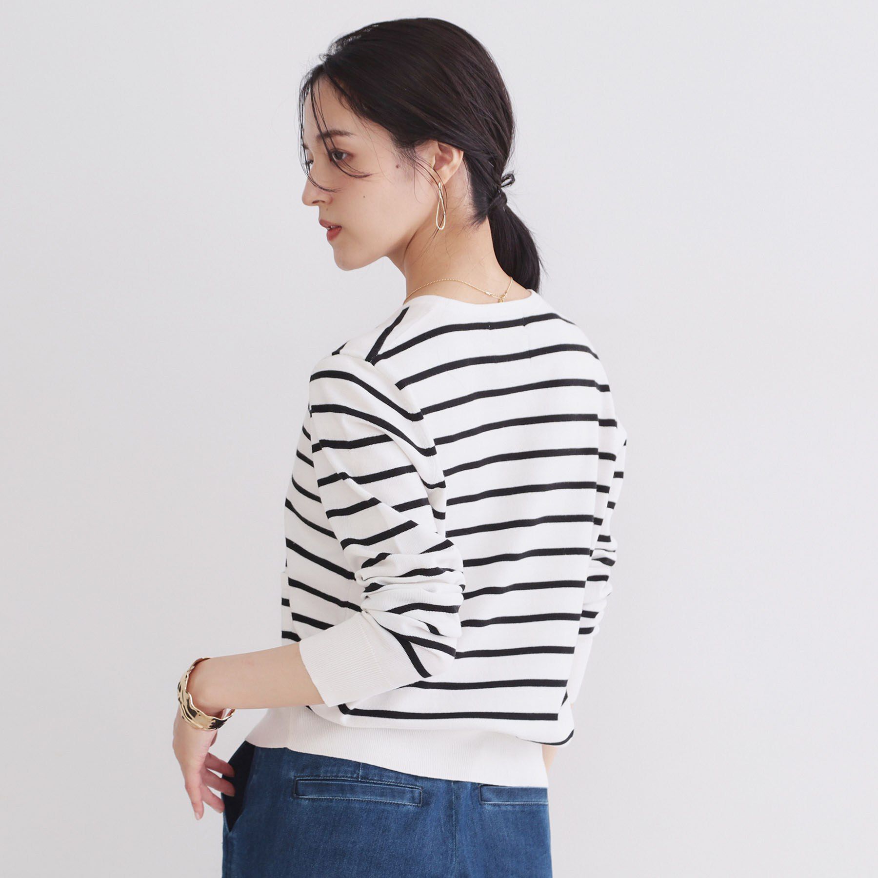 OPAQUE.CLIP「【UVケア】ポケットクルーニットカーディガン《洗濯機OK》」|カーディガン|