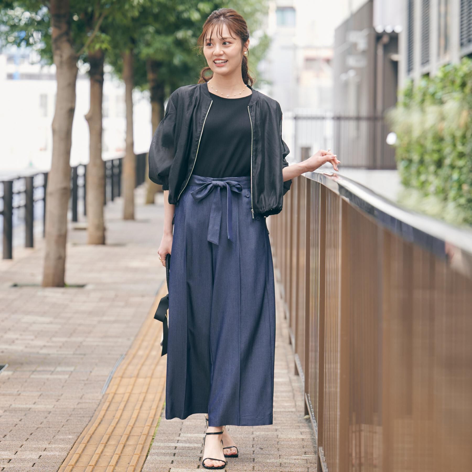 Couture broach「【マシンウォッシャブル・シアー】袖シャーリングシアーブルゾン」|ブルゾン・スタジャン|