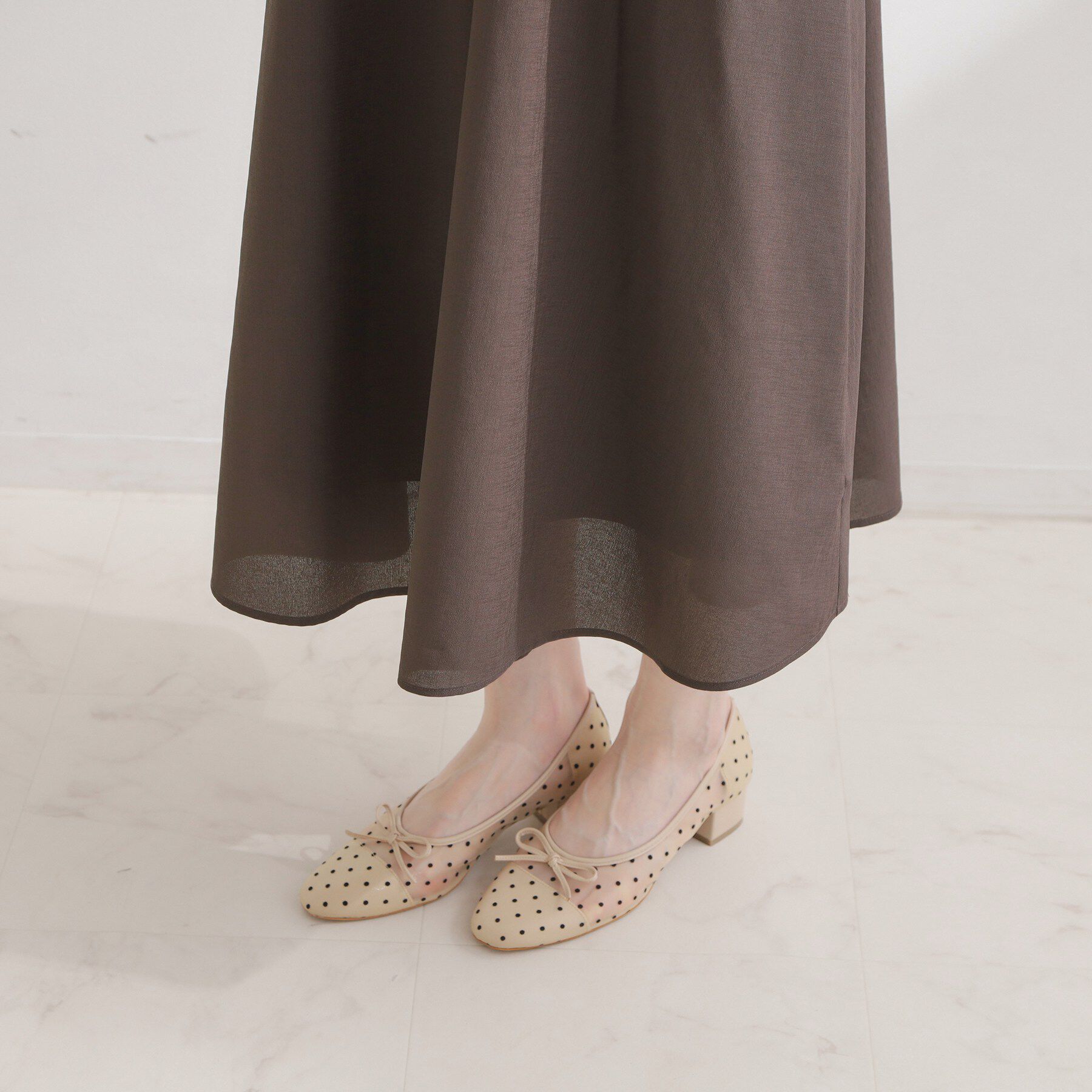 Couture broach「【洗える・着映え】リネンライク シアーワンピース」|ワンピース|