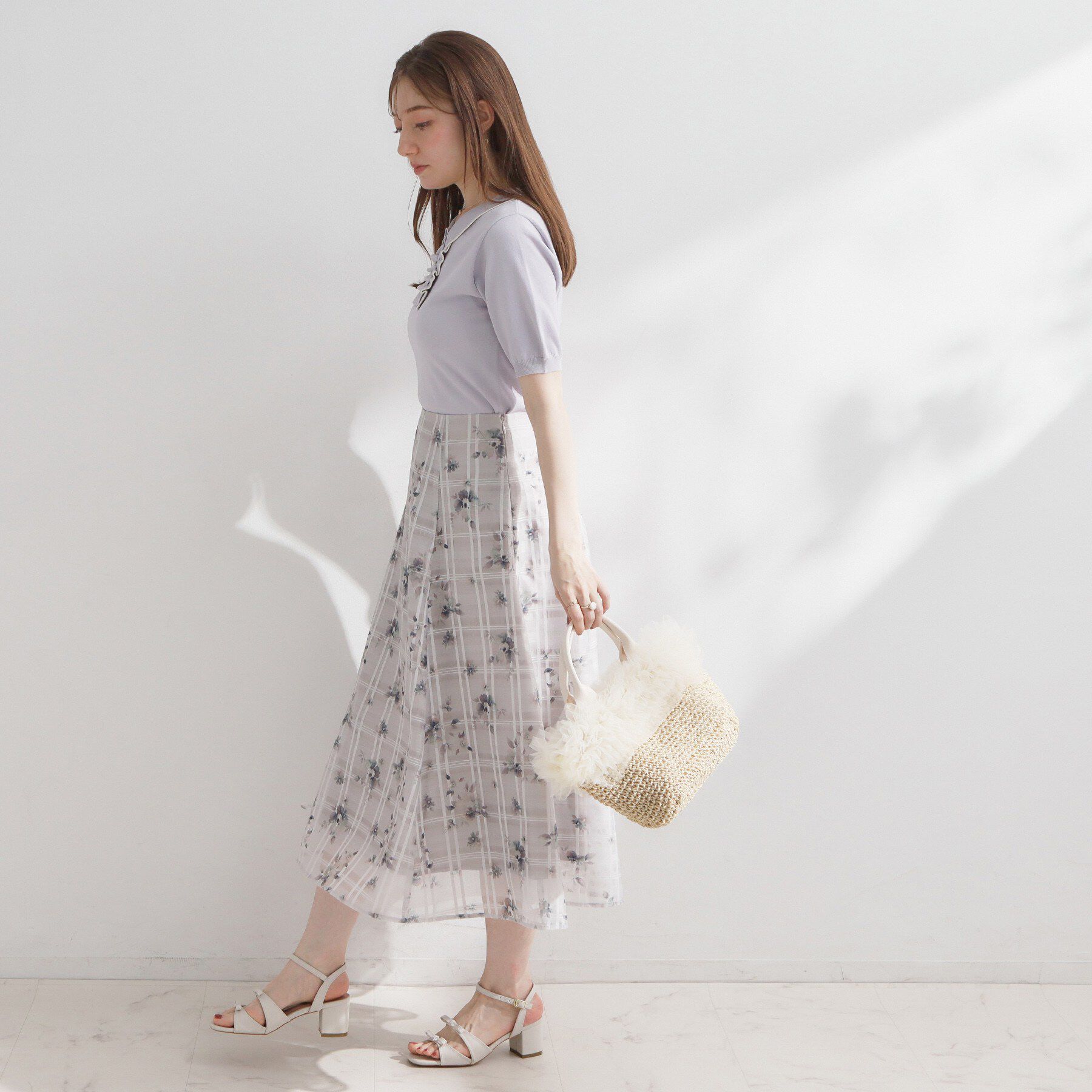 Couture broach「【洗える】フリル ポロ衿ニット」|ニット・セーター|