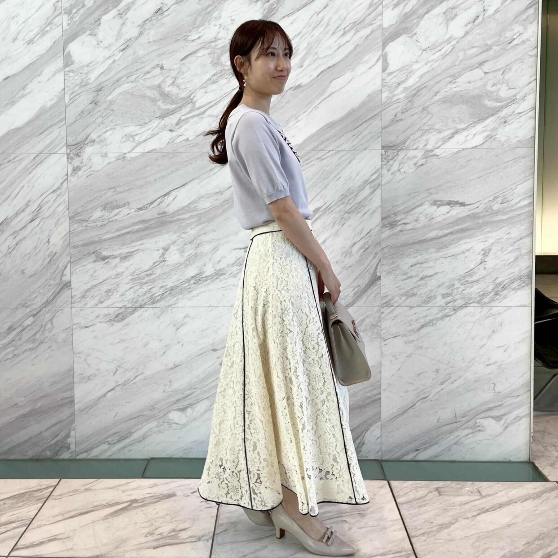 Couture broach「【洗える】フリル ポロ衿ニット」|ニット・セーター|