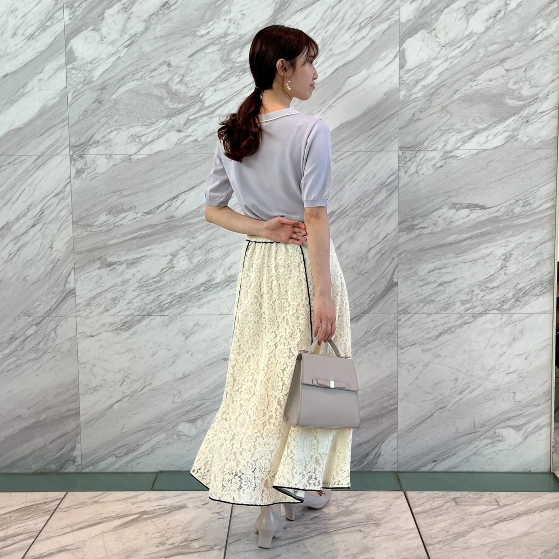 Couture broach「【洗える】フリル ポロ衿ニット」|ニット・セーター|