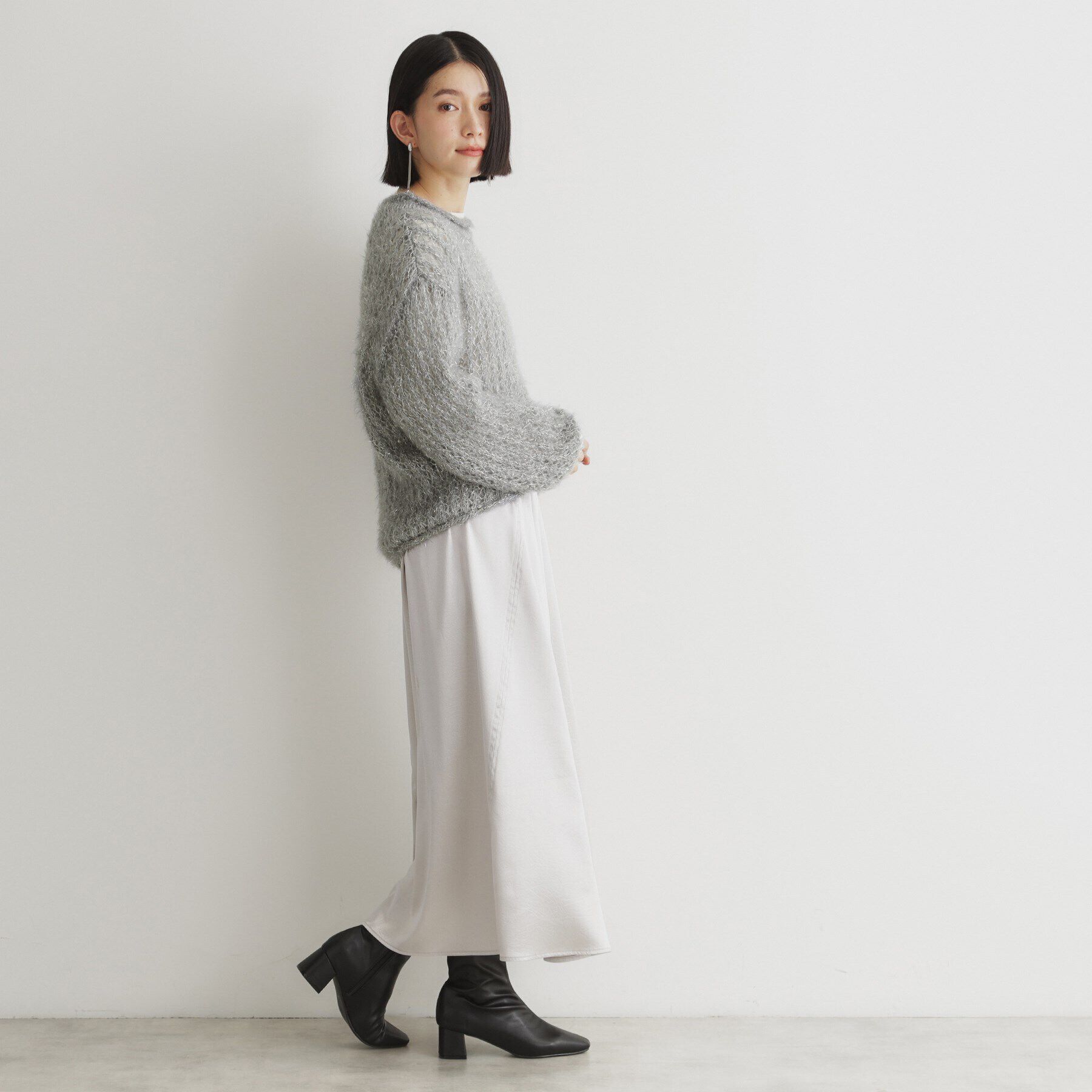 THE SHOP TK「【毛玉になりにくい】ラメメッシュニット/洗える」|ニット・セーター|