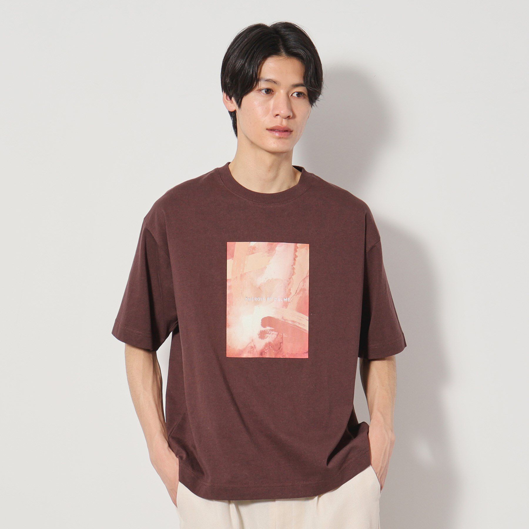 THE SHOP TK「【Begin6月号掲載】オーガニックコットンプリント半袖Tシャツ」|Tシャツ・カットソー|