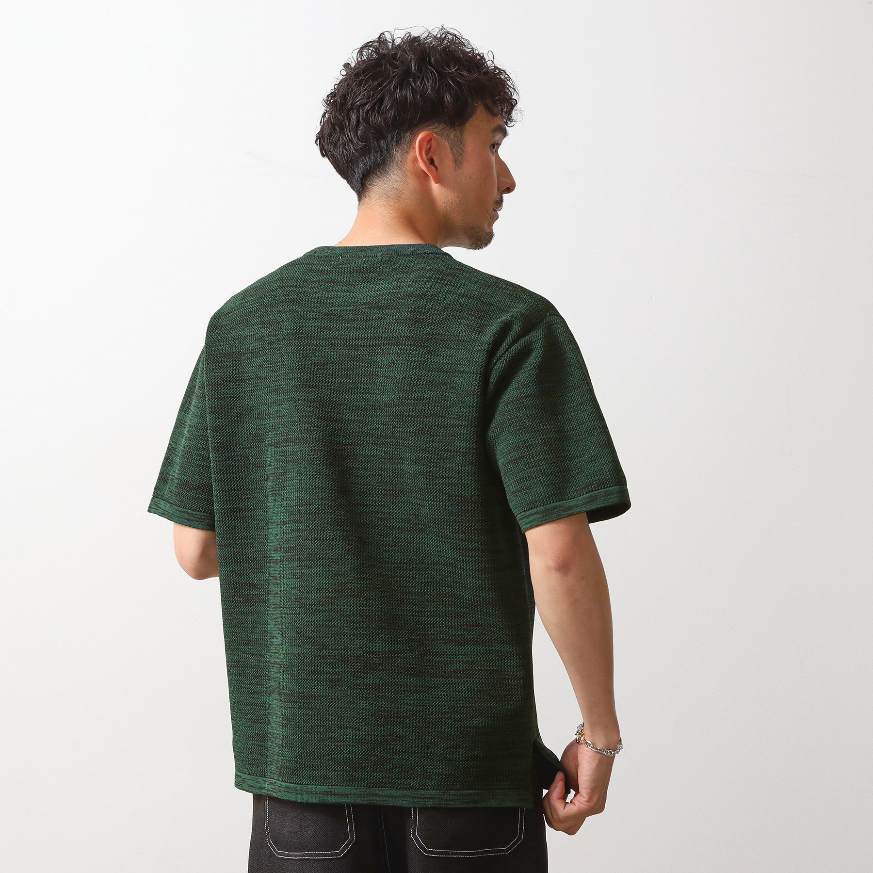 THE SHOP TK「ドライタッチ半袖ニットTシャツ　【洗濯機ＯＫ】」|ニット・セーター|