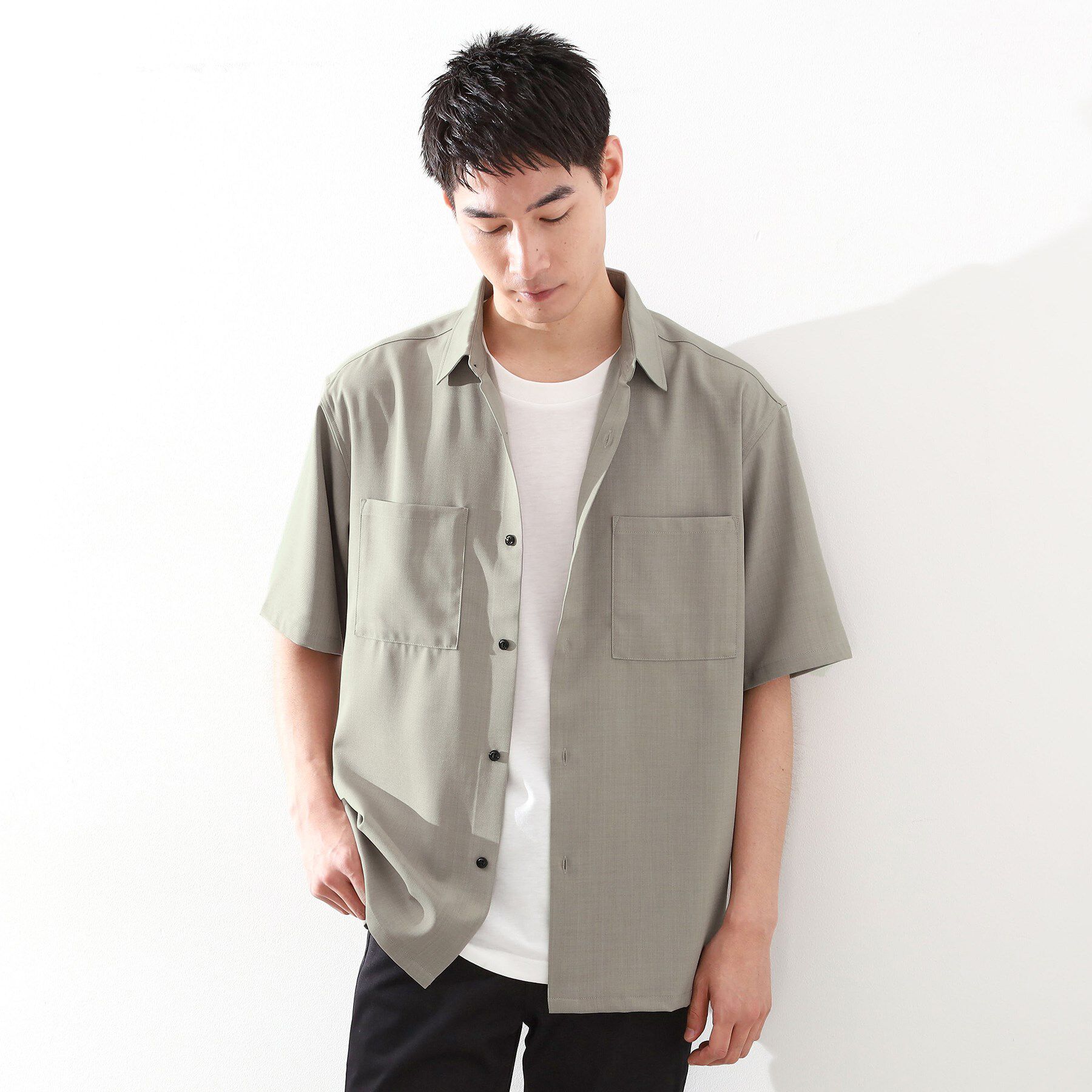 THE SHOP TK「【ご好評につき再入荷！】ドライポリシャツ　洗濯機OK」|シャツ・ブラウス|ベージュ(052)