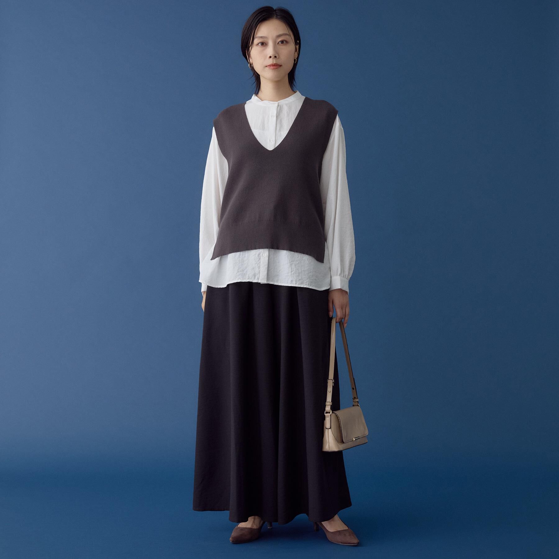 THE SHOP TK「【春まで着られる】ニットベスト＆ブラウスセット/洗濯機OK」|シャツ・ブラウス|