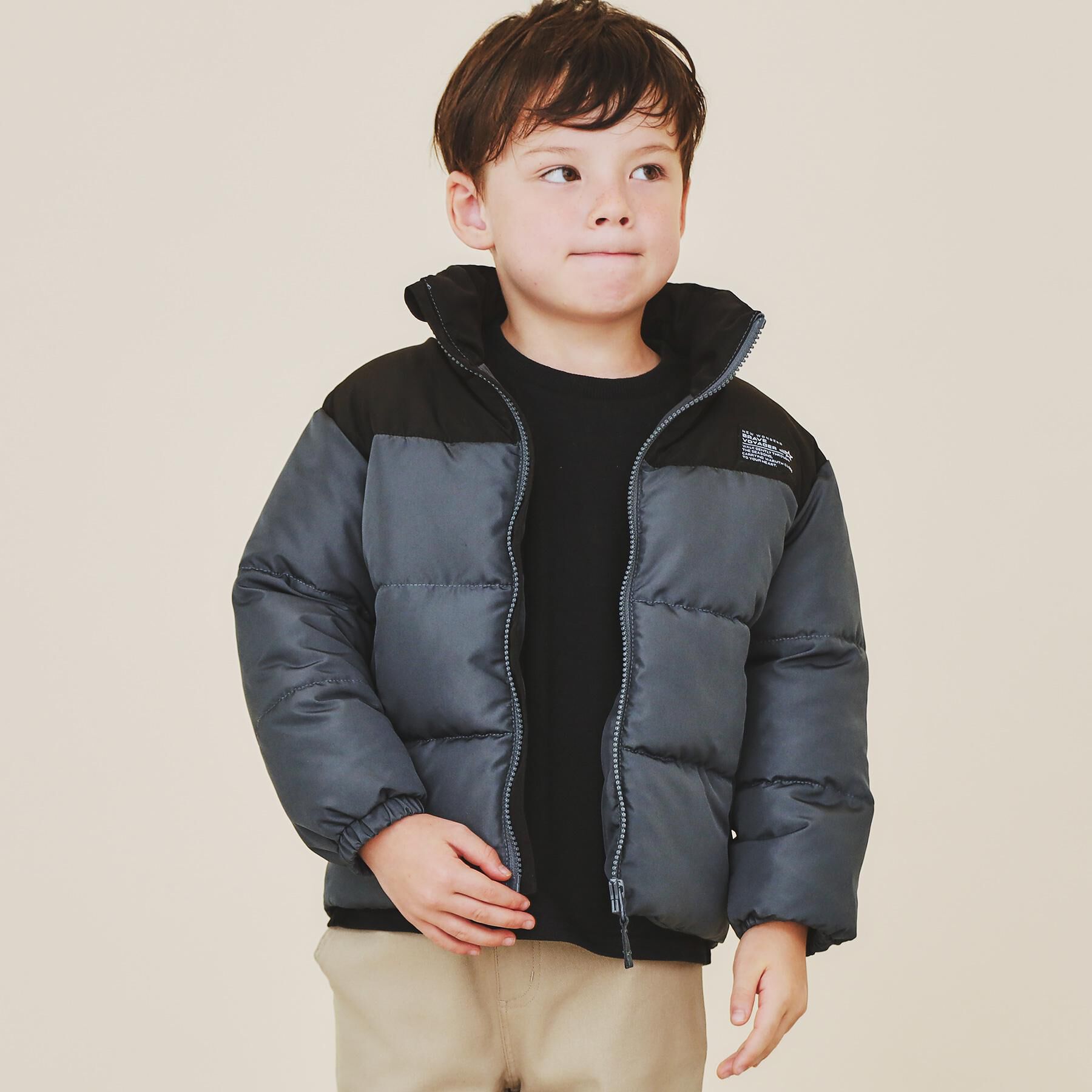 THE SHOP TK「【110-160】スタンドネック中綿ブルゾン」|ブルゾン・スタジャン|