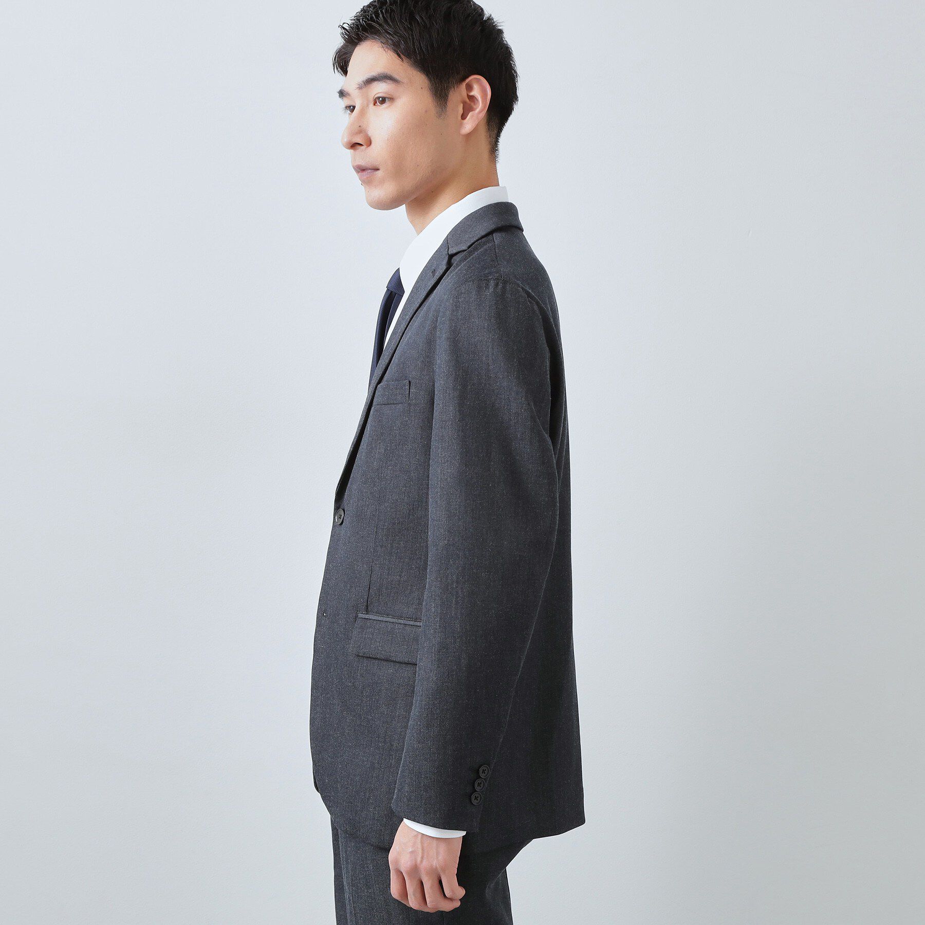 THE SHOP TK「ライトエバーデニム ジャケット 洗濯機OK/ストレッチ/セットアップ可」|デニムジャケット|