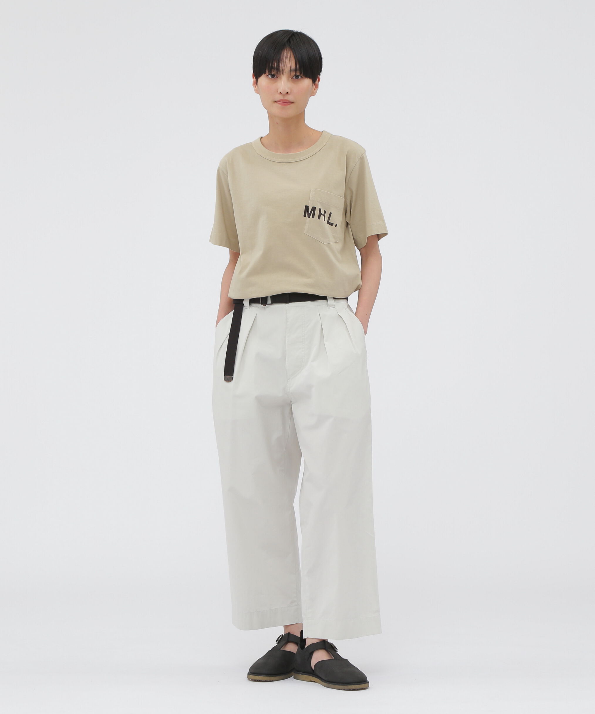 MHL.「PRINTED COTTON JERSEY TOP」|Tシャツ・カットソー|