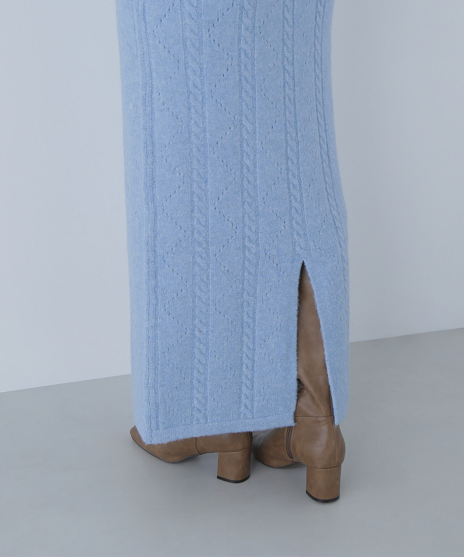  「ペプラムケーブルニットセットアップ」|ワンピース|