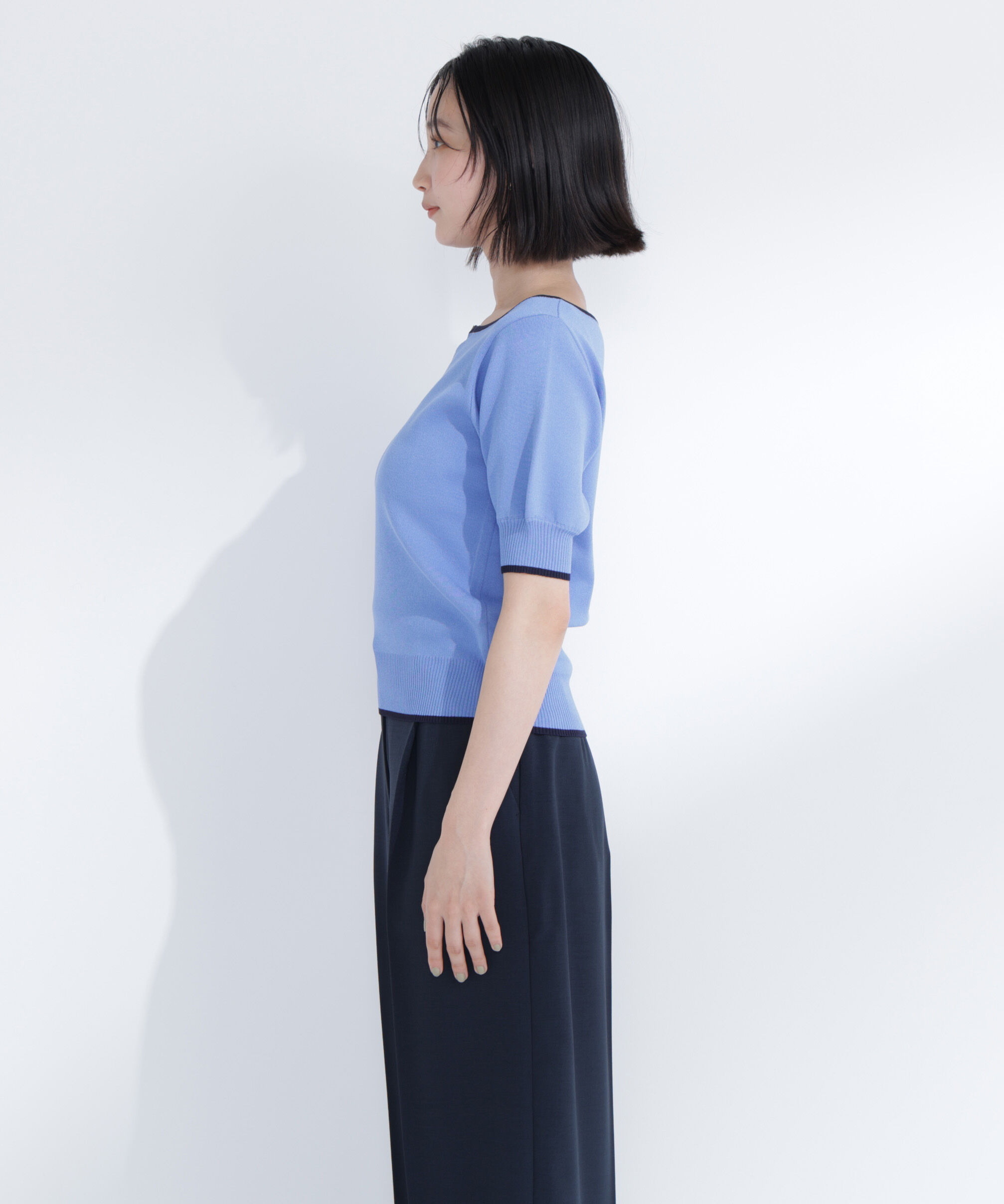  「バイカラーメタルポイントニット」|ニット・セーター|