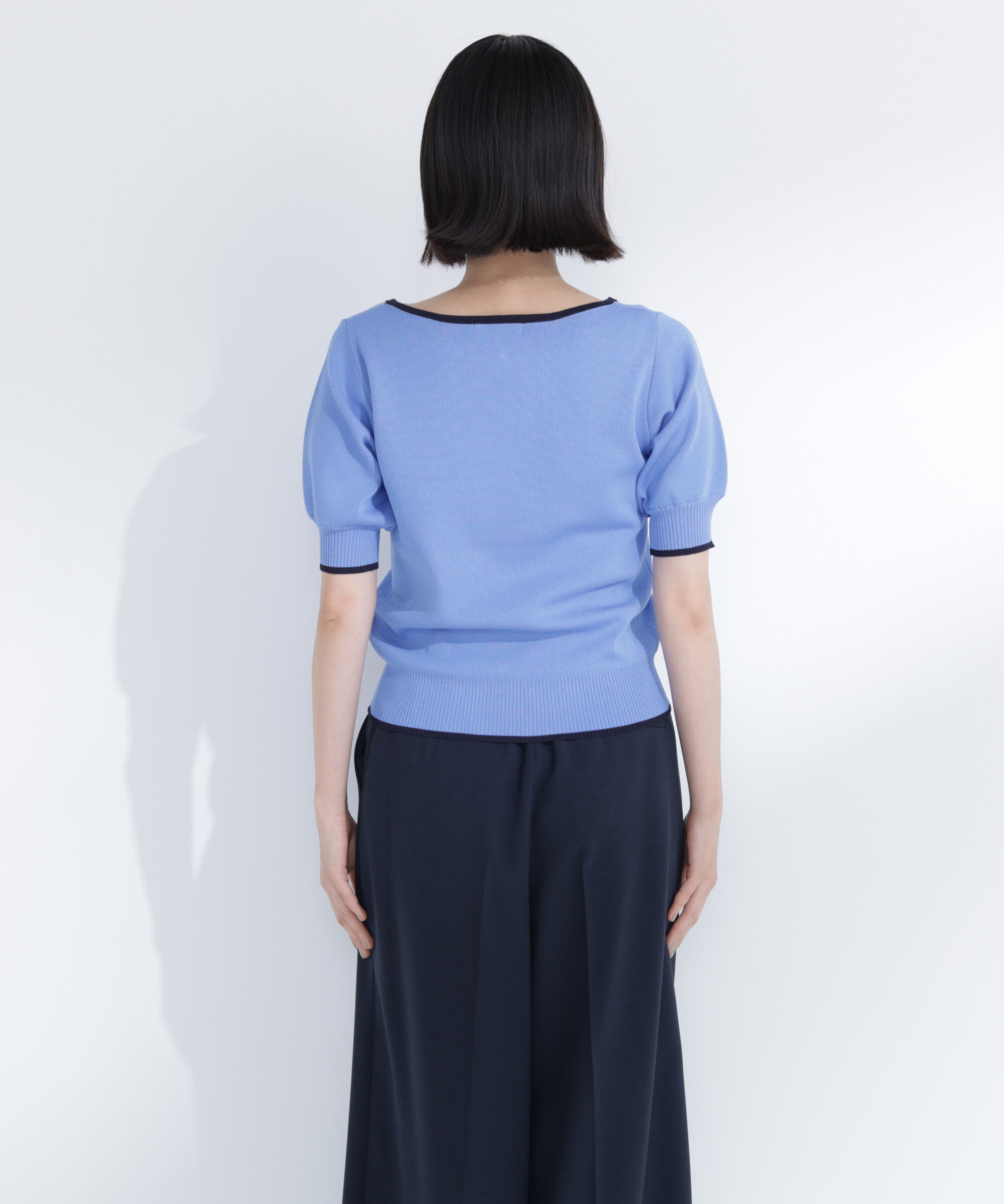  「バイカラーメタルポイントニット」|ニット・セーター|