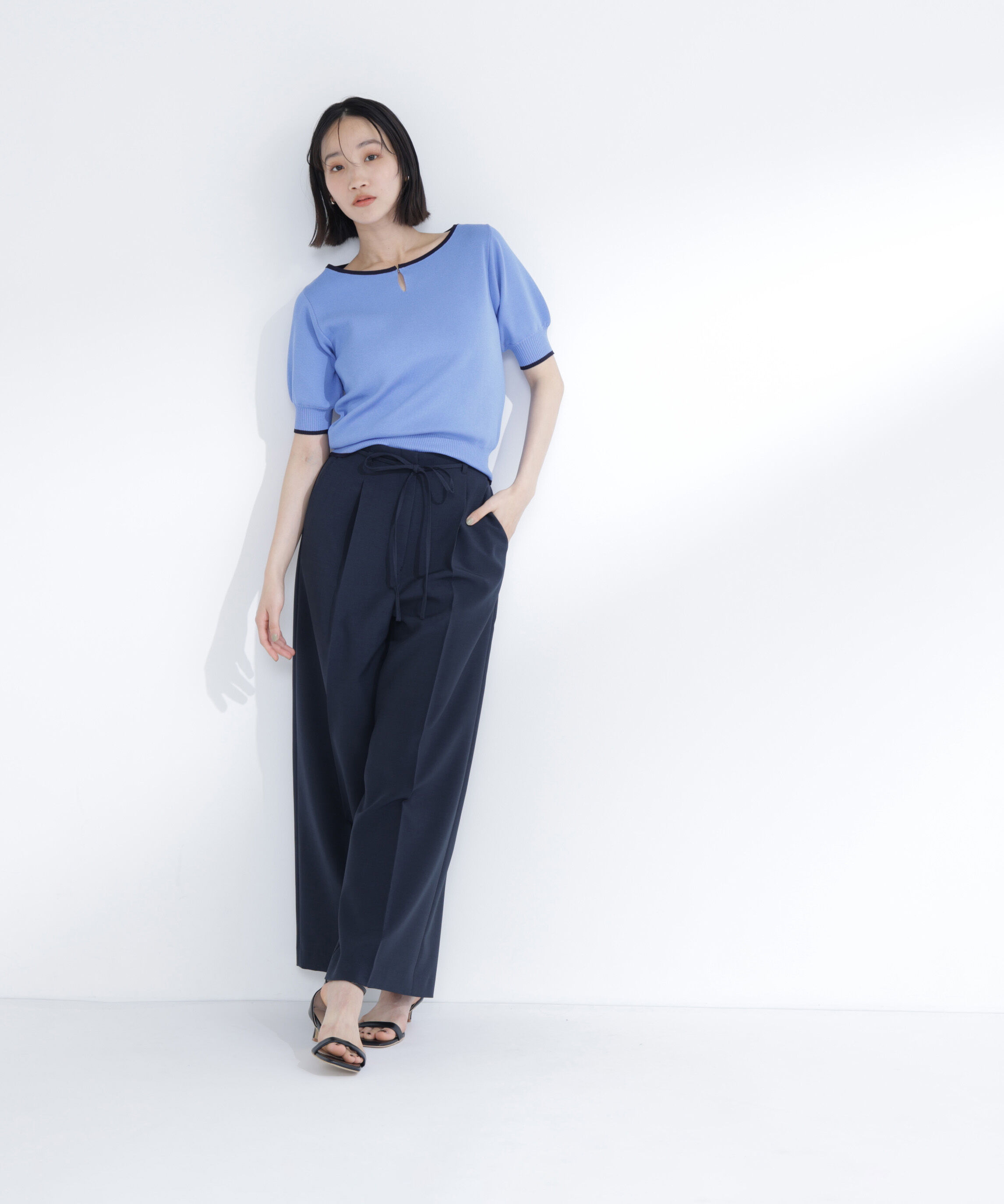  「バイカラーメタルポイントニット」|ニット・セーター|