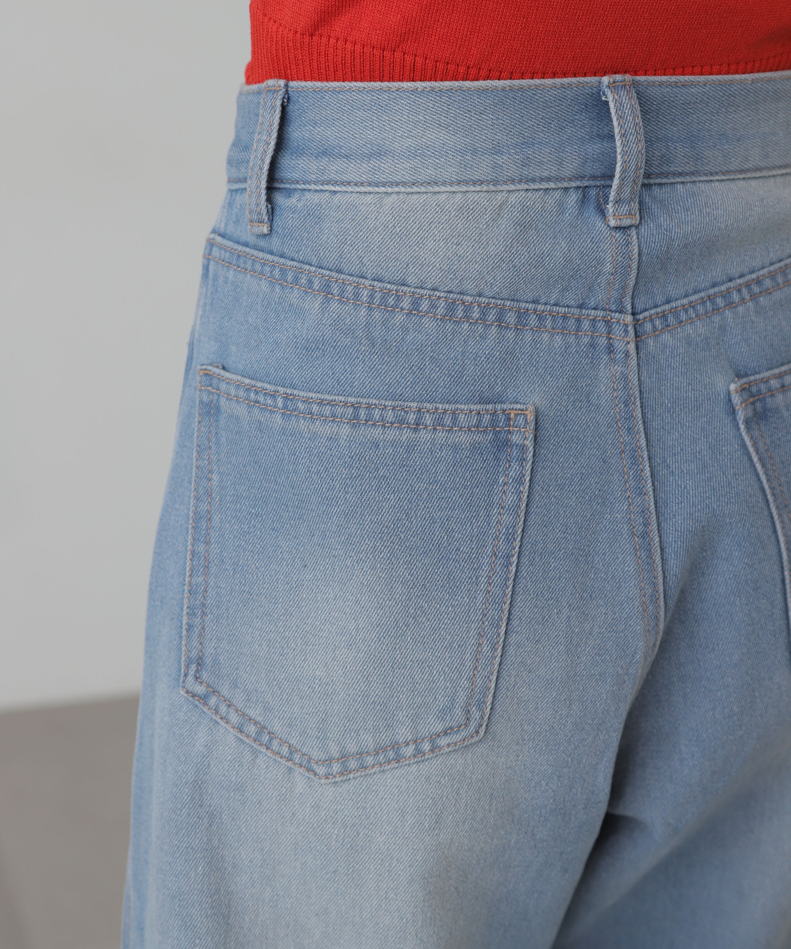  「[XS-Lサイズ展開]サイドパネルヴィンテージライクワイドデニム」|その他|