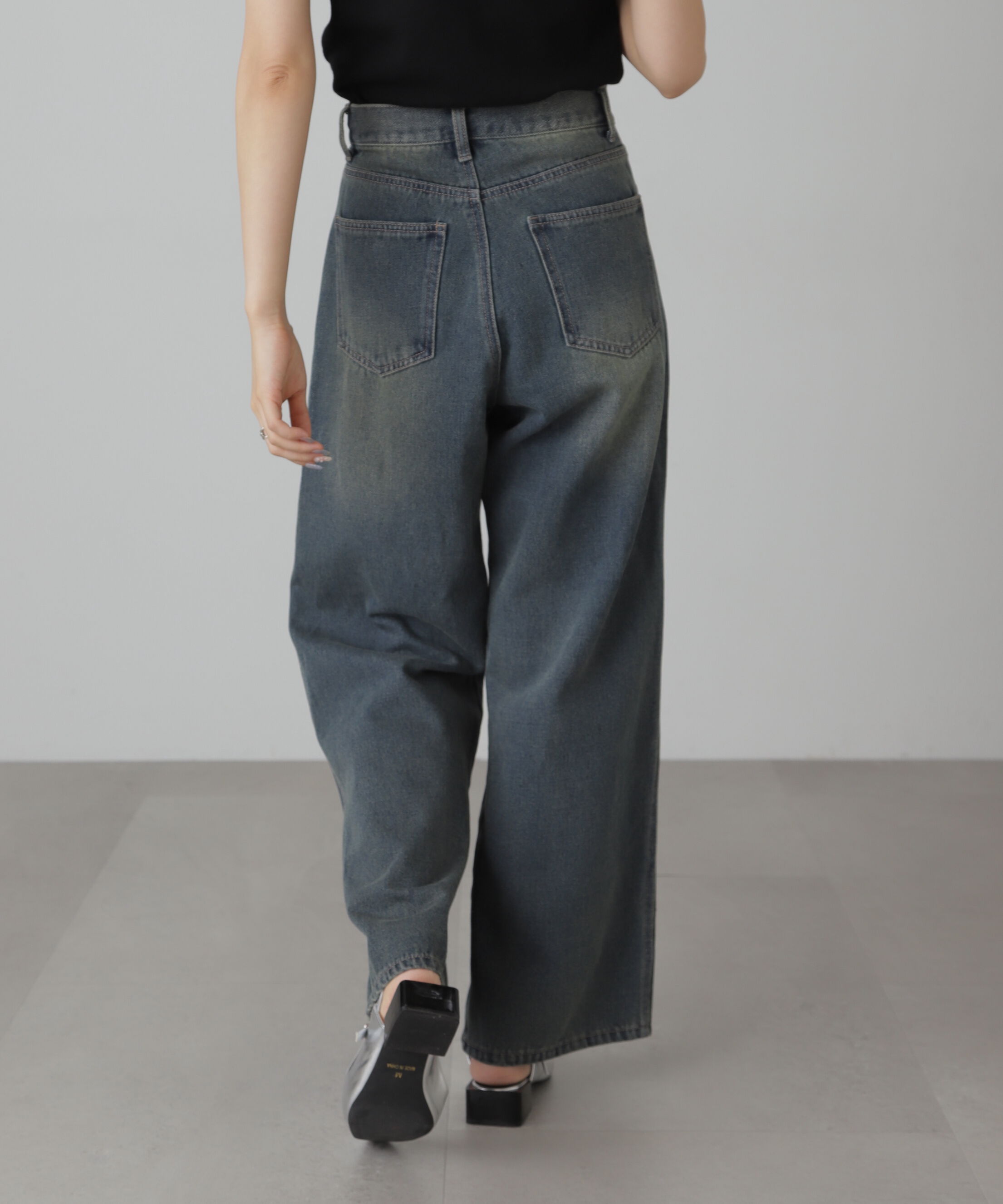  「[XS-Lサイズ展開]サイドパネルヴィンテージライクワイドデニム」|その他|