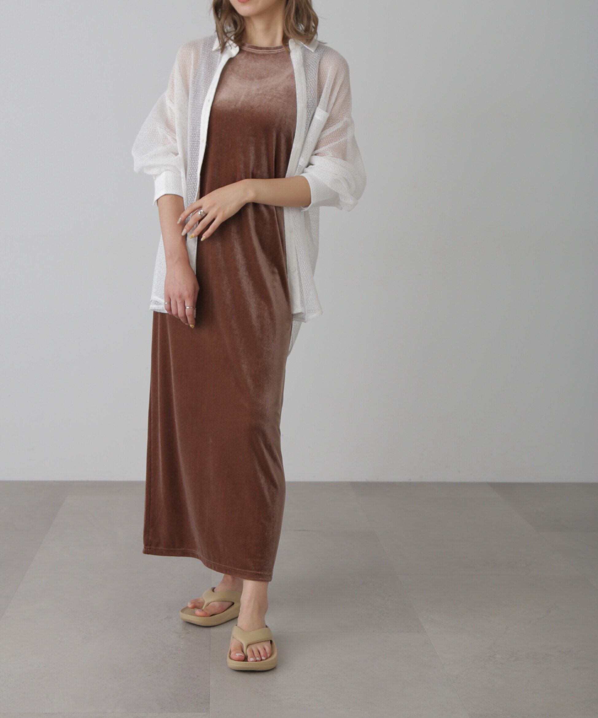  「ベロアアメスリタンクトップワンピース」|ワンピース|