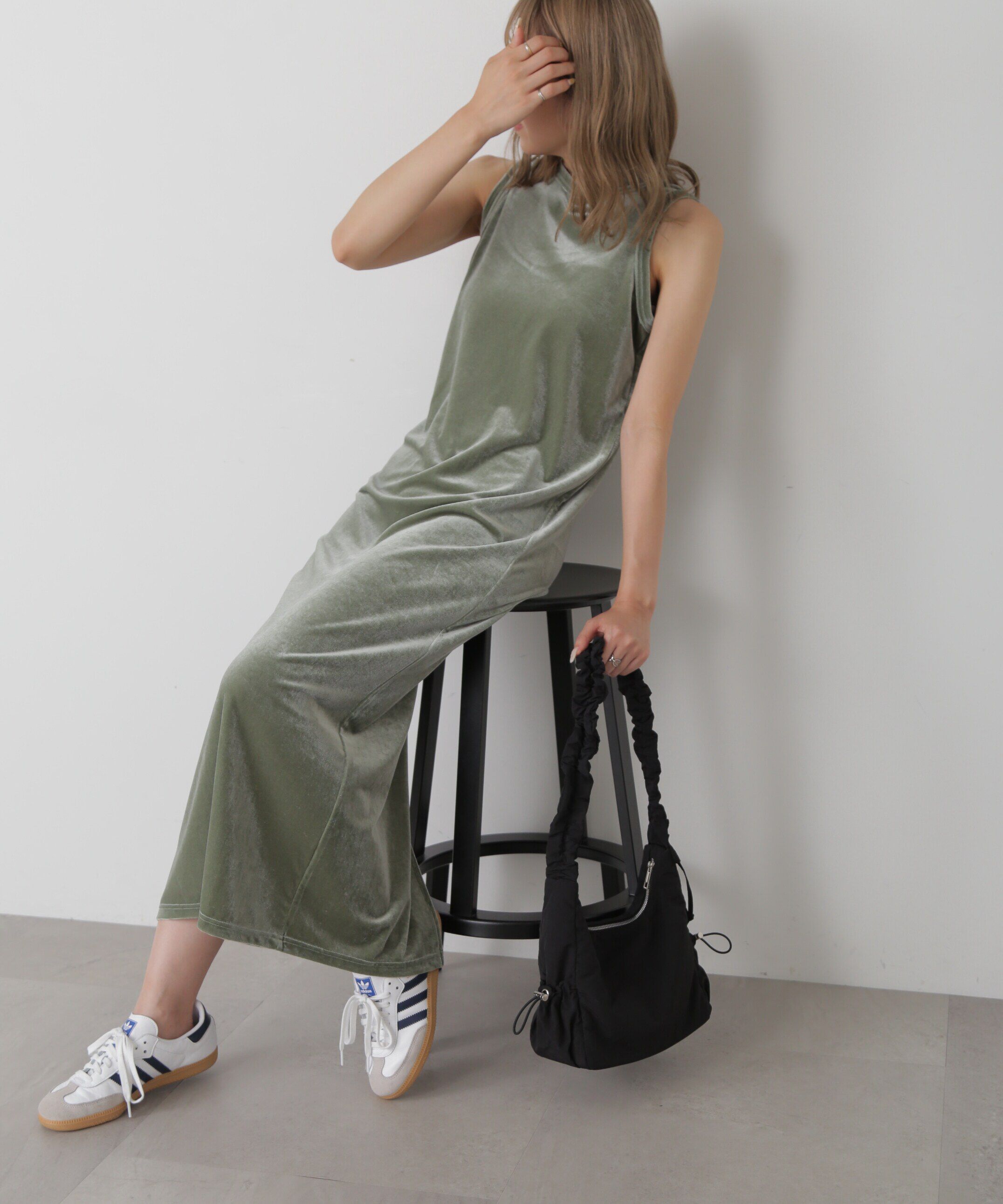  「ベロアアメスリタンクトップワンピース」|ワンピース|