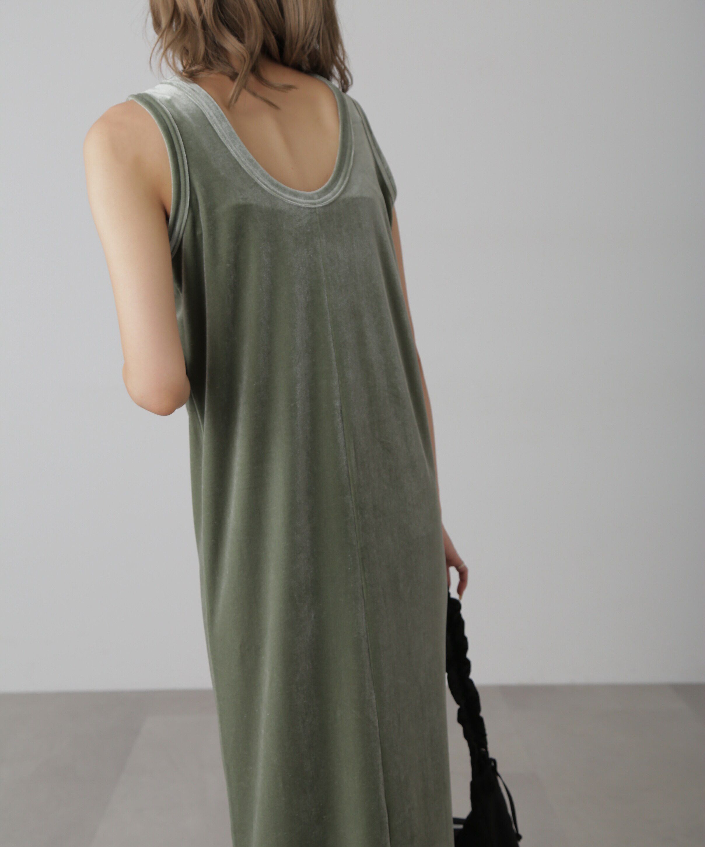  「ベロアアメスリタンクトップワンピース」|ワンピース|