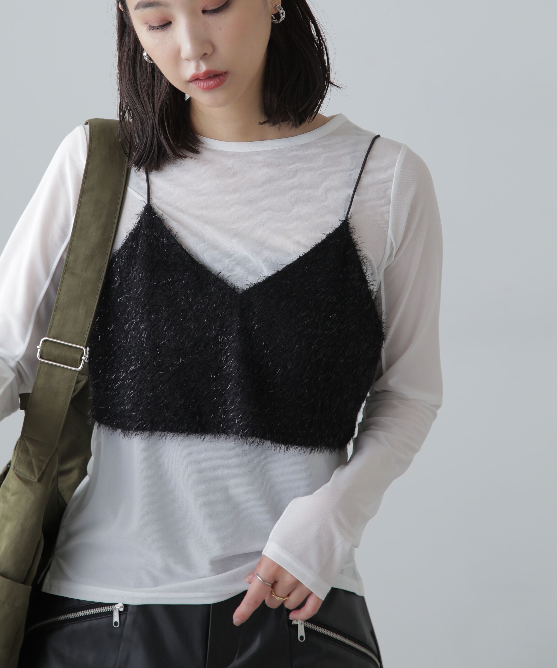  「ラメキャミソールビスチェ」|シャツ・ブラウス|