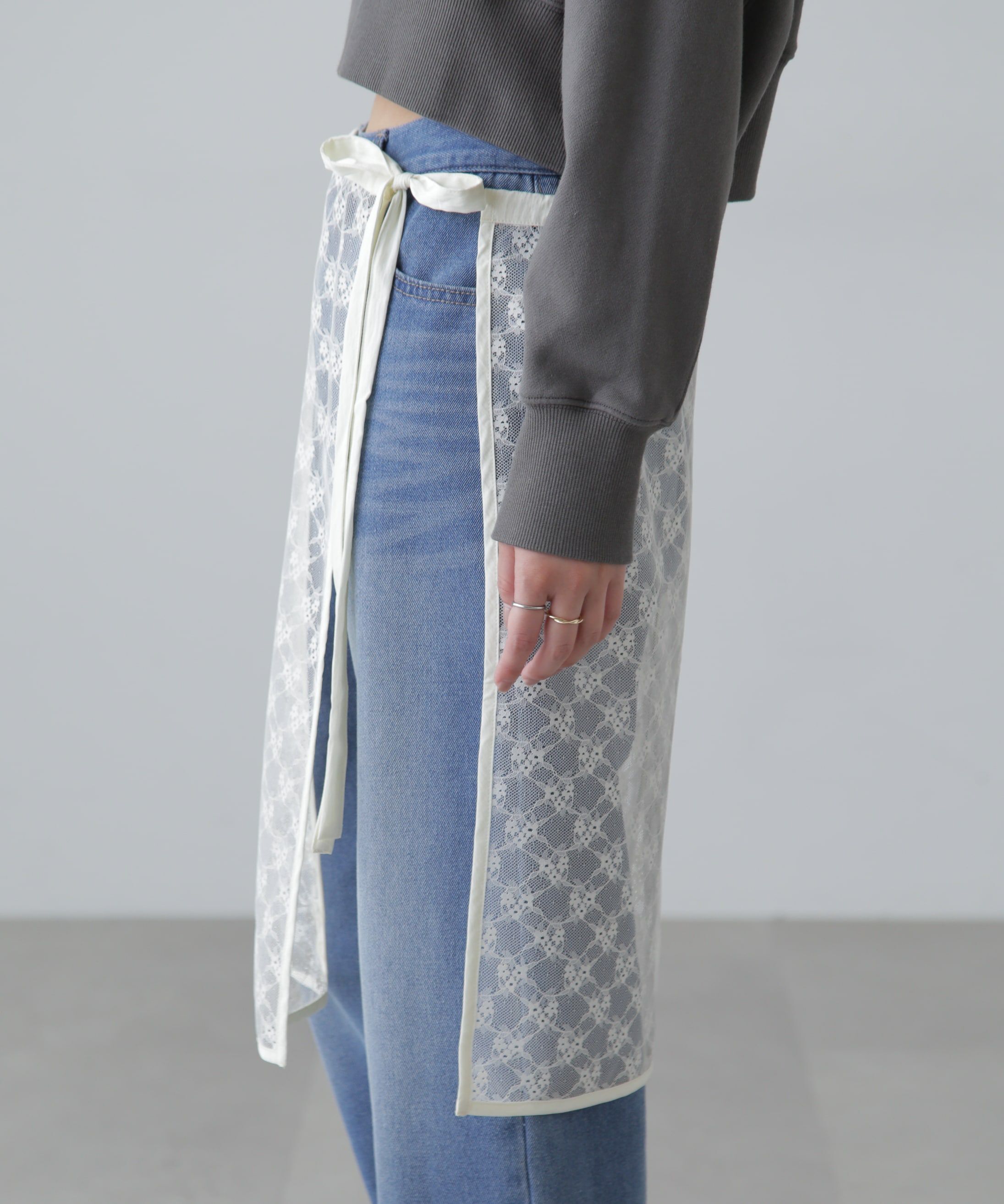  「レースラップレイヤードスカート」|スカート|