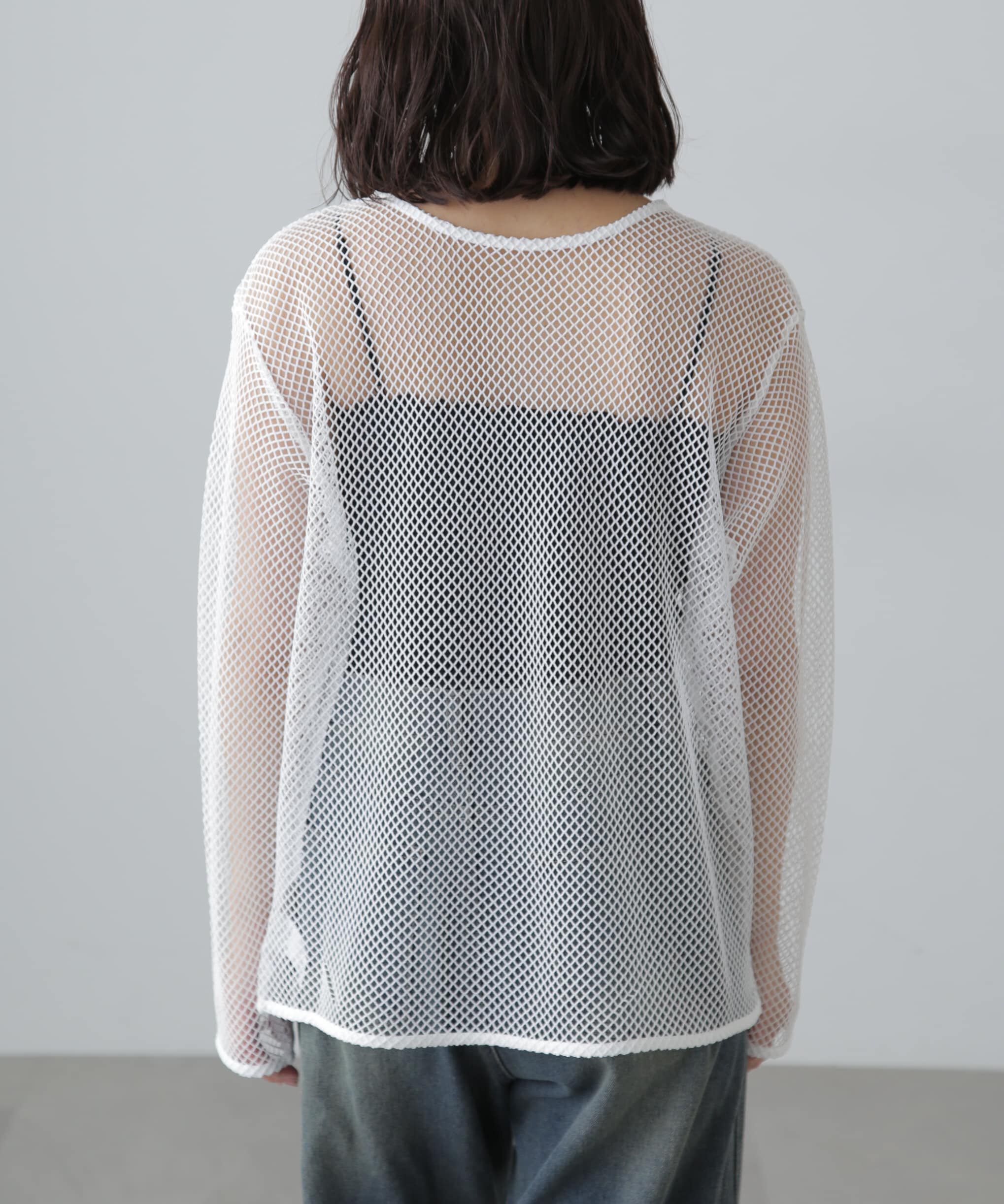  「メッシュロングTシャツ」|Tシャツ・カットソー|