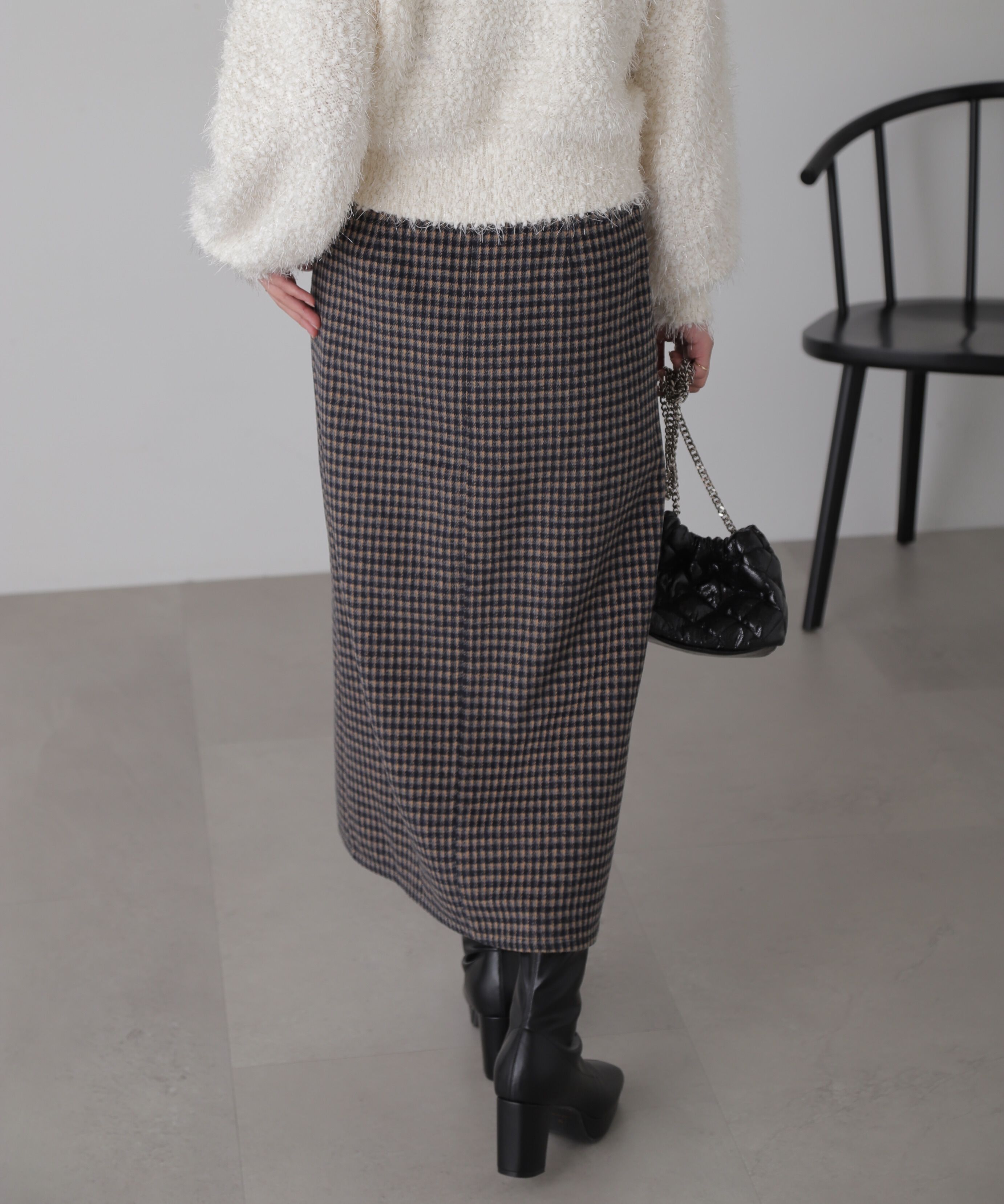  「フロントジップナロースカート」|スカート|