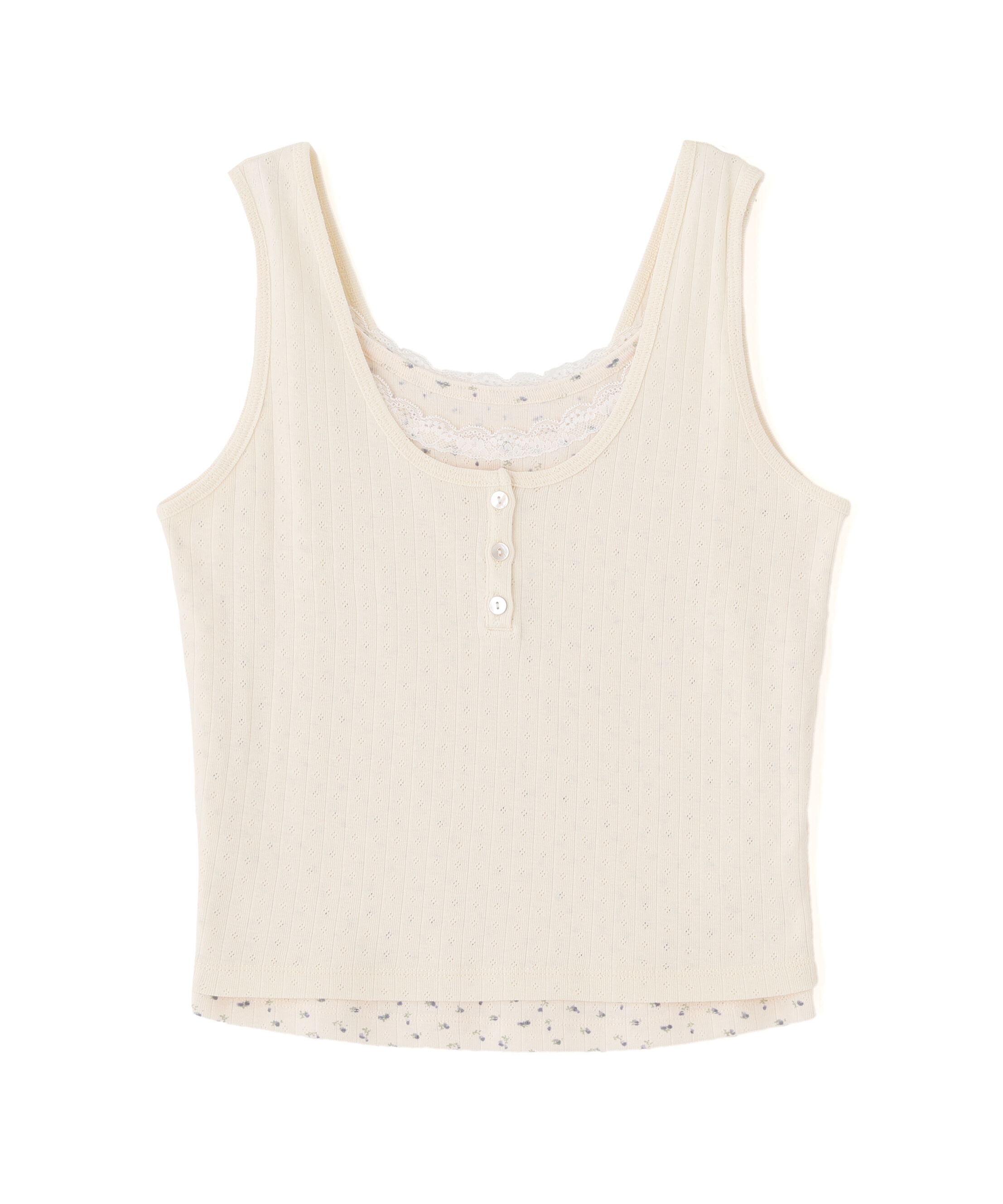  「針抜きテレコレイヤードタンクトップ」|Tシャツ・カットソー|