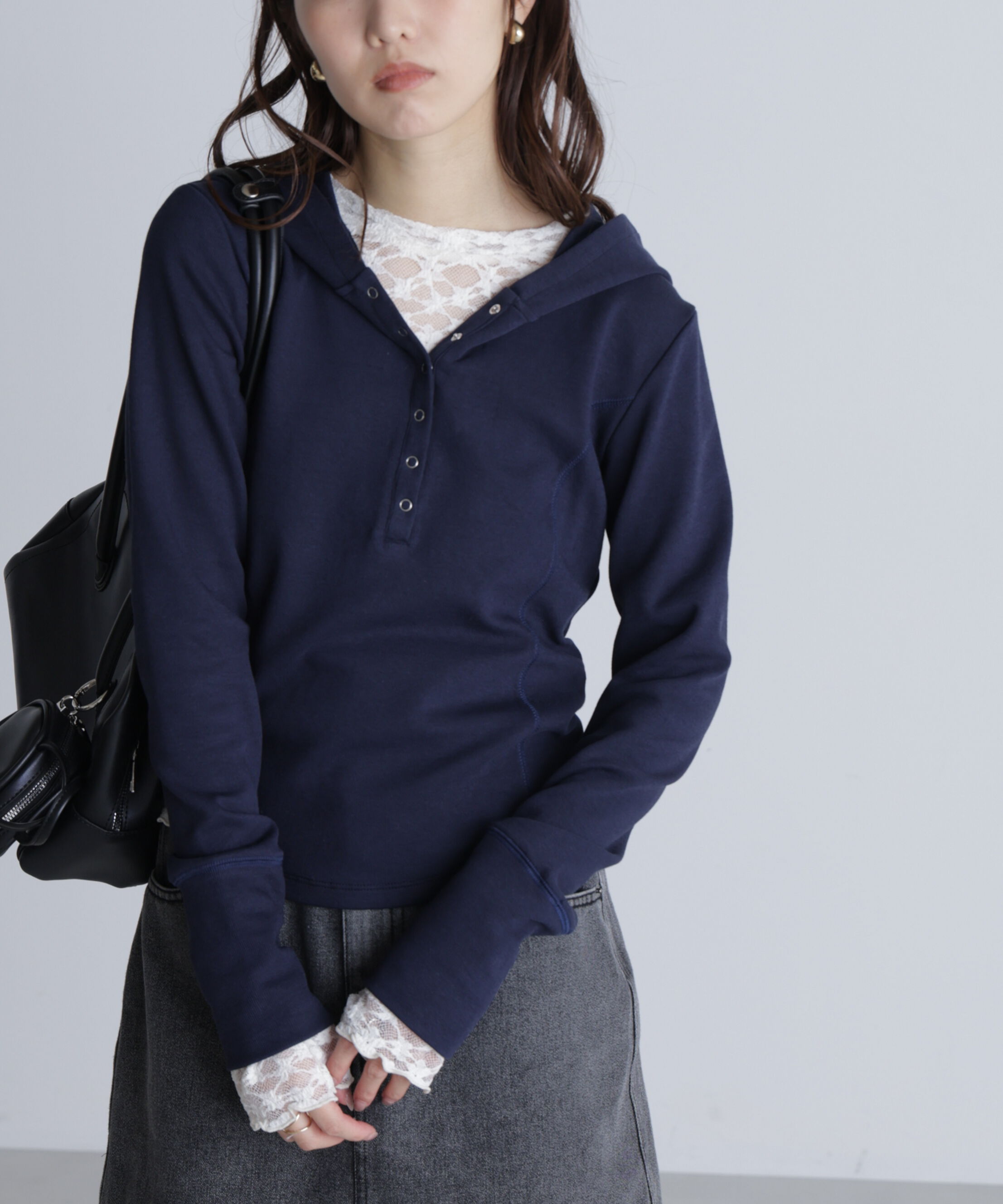  「スキッパーカットソーフーディー」|Tシャツ・カットソー|