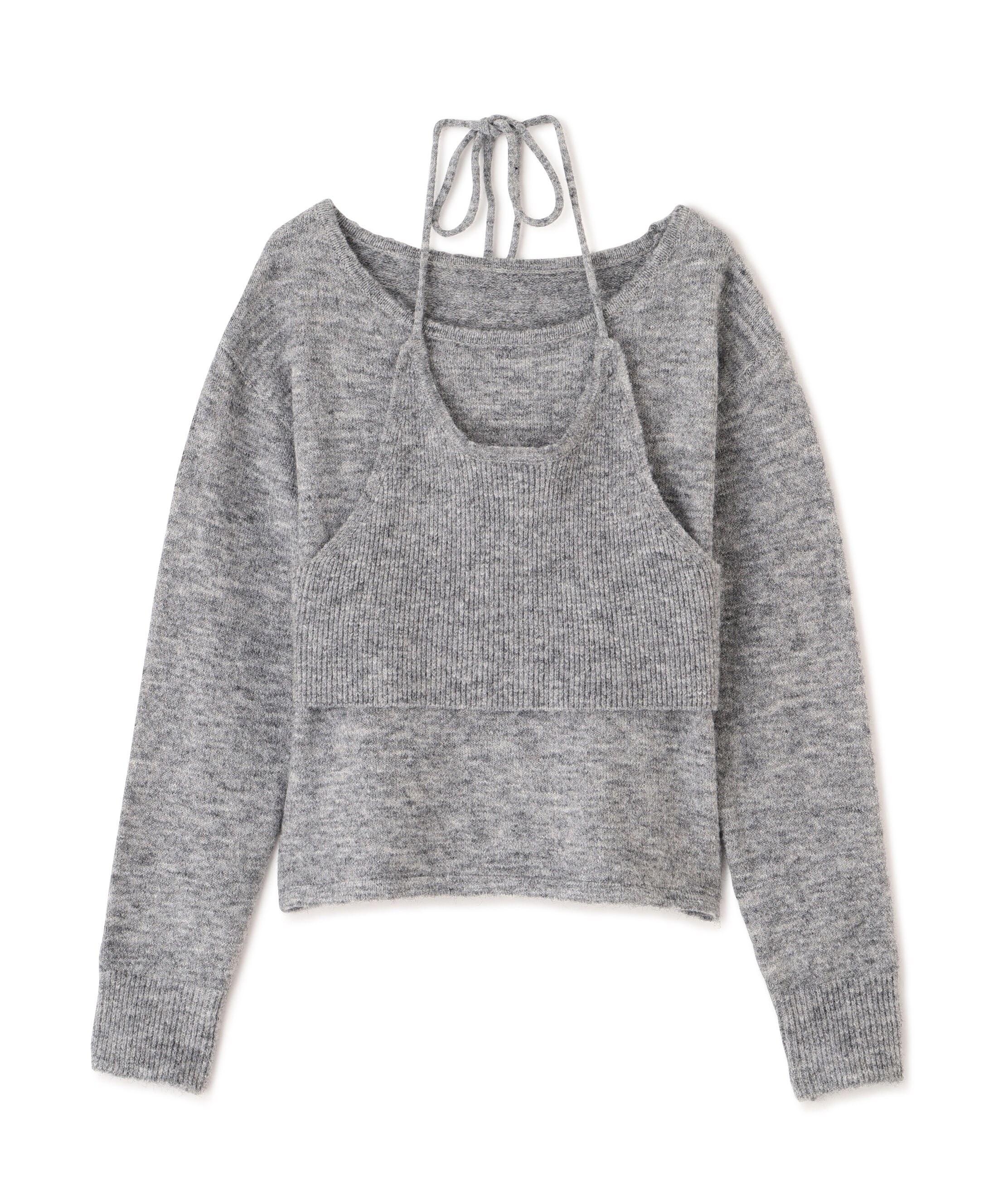  「ホルターネックビスチェセットニット」|ニット・セーター|