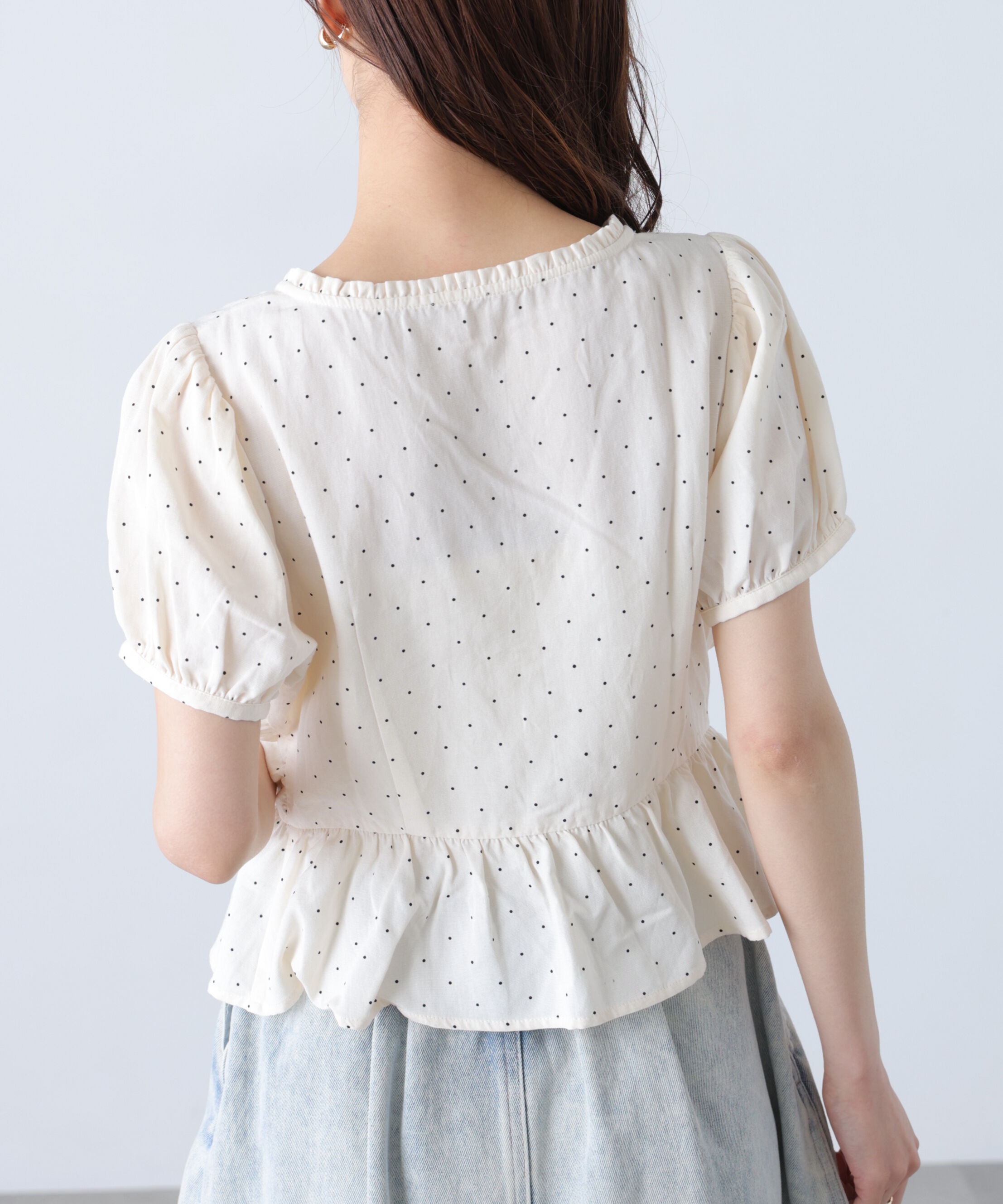  「ペプラムギャザーブラウス」|シャツ・ブラウス|