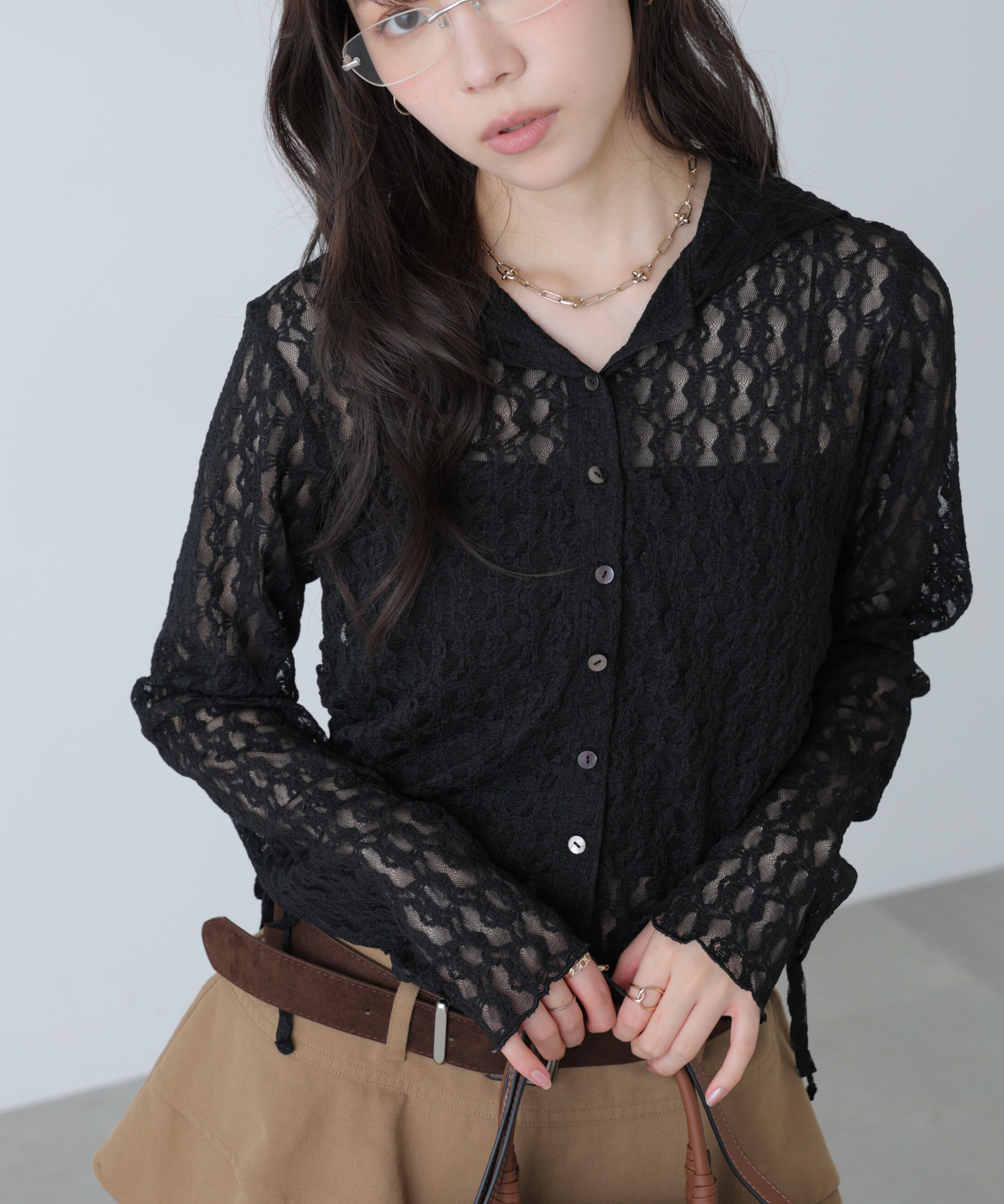  「サイドドロストレースフーディー」|Tシャツ・カットソー|ブラック