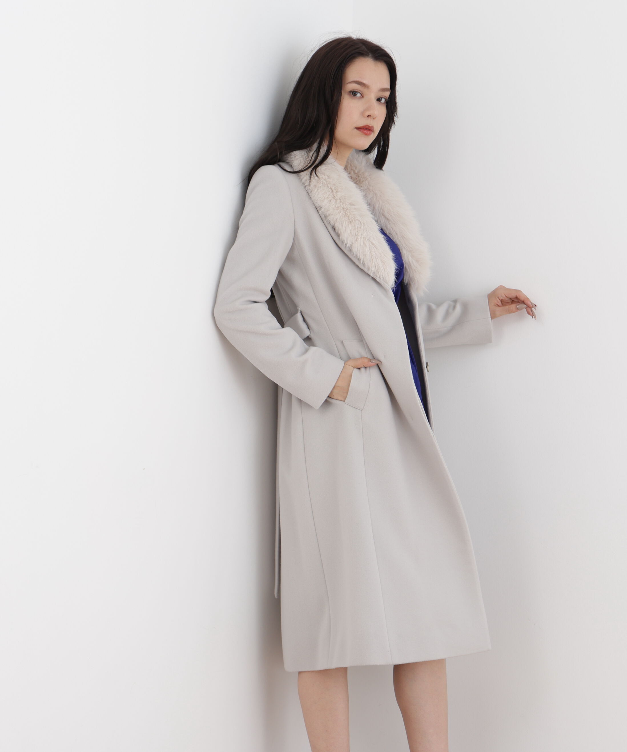  「カシミヤ混ベルテッドコート」|その他|